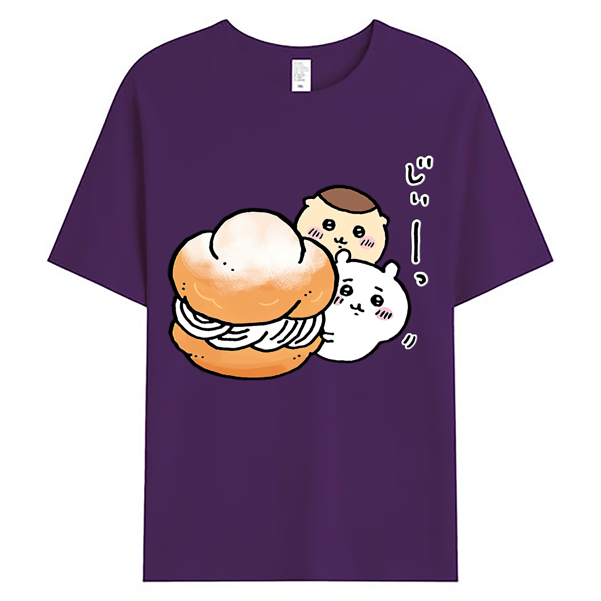 （画像用） ちいかわ くりまんじゅう Chii-kawa kuri manjū 綿100％ メンズ半袖Tシャツ｜肌触りやわらか＆通気性