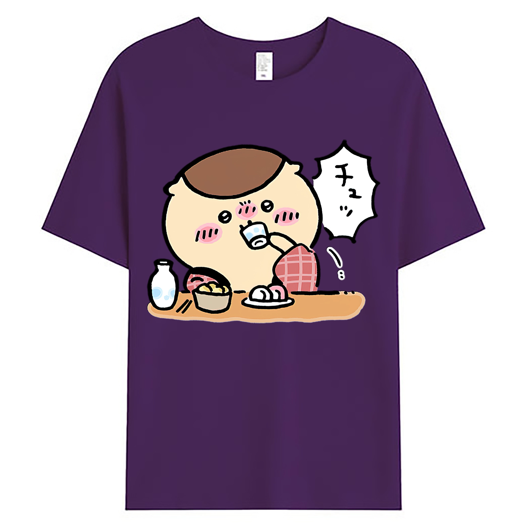 （画像用） ちいかわ くりまんじゅう Chii-kawa kuri manjū 綿100％ メンズ半袖Tシャツ｜肌触りやわらか＆通気性