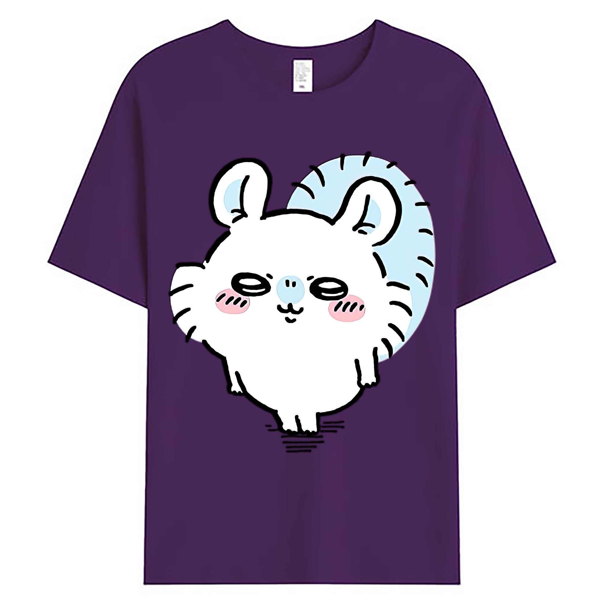 （画像用） ちいかわ モモンガ Chii-kawa Momonga 綿100％ メンズ半袖Tシャツ｜肌触りやわらか＆通気性