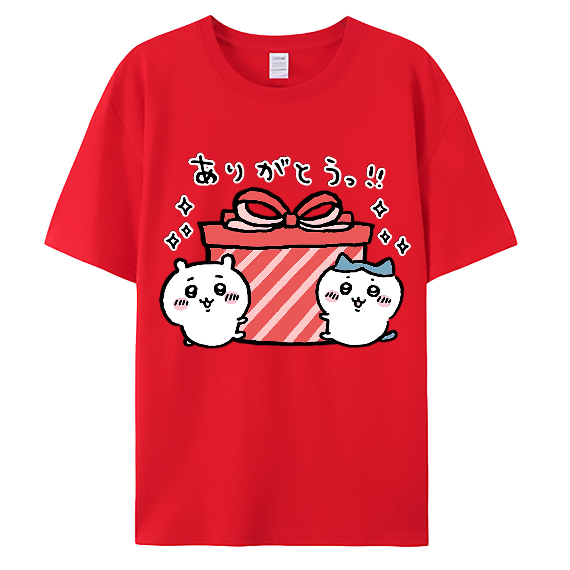 （画像用） ちいかわ ハチワレ Chii-kawa hachiware 綿100％ メンズ半袖Tシャツ｜肌触りやわらか＆通気性