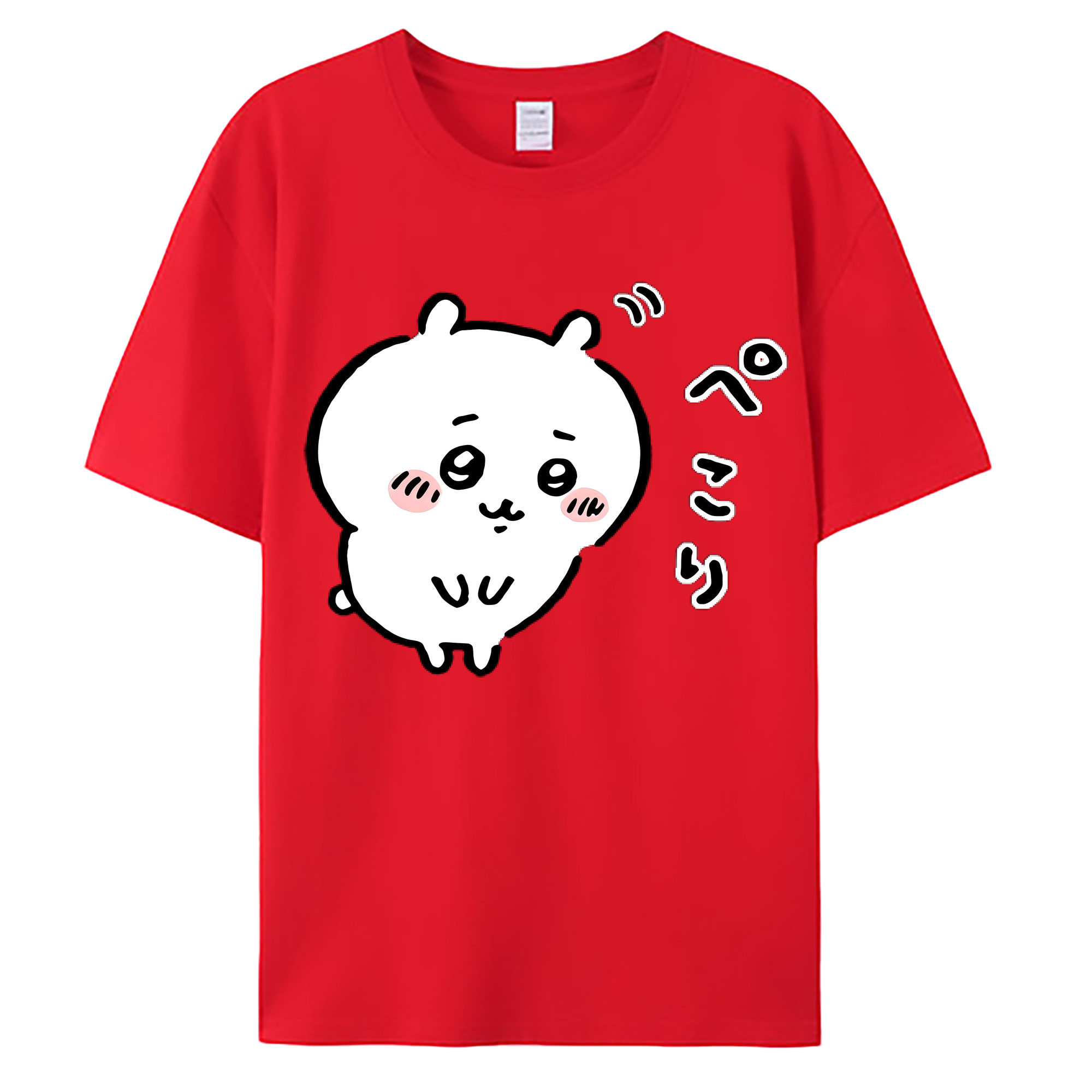 （画像用） ちいかわ ちいかわ Chii-kawa chiikawa 綿100％ メンズ半袖Tシャツ｜肌触りやわらか＆通気性