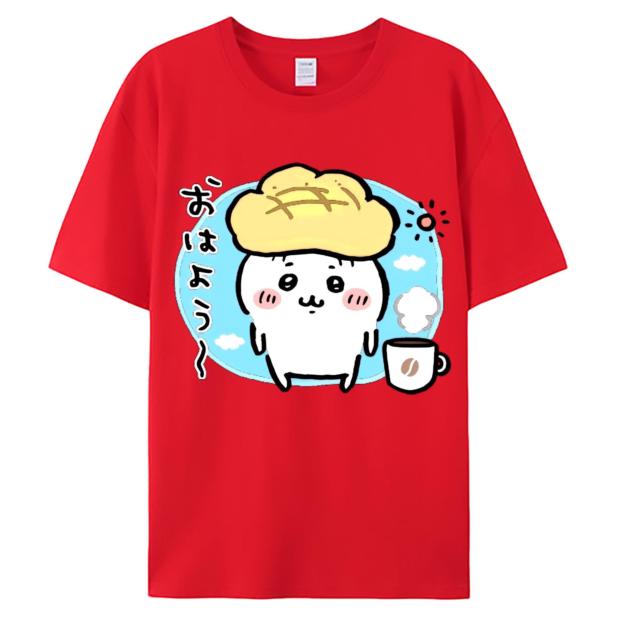 （画像用） ちいかわ ちいかわ Chii-kawa chiikawa 綿100％ メンズ半袖Tシャツ｜肌触りやわらか＆通気性
