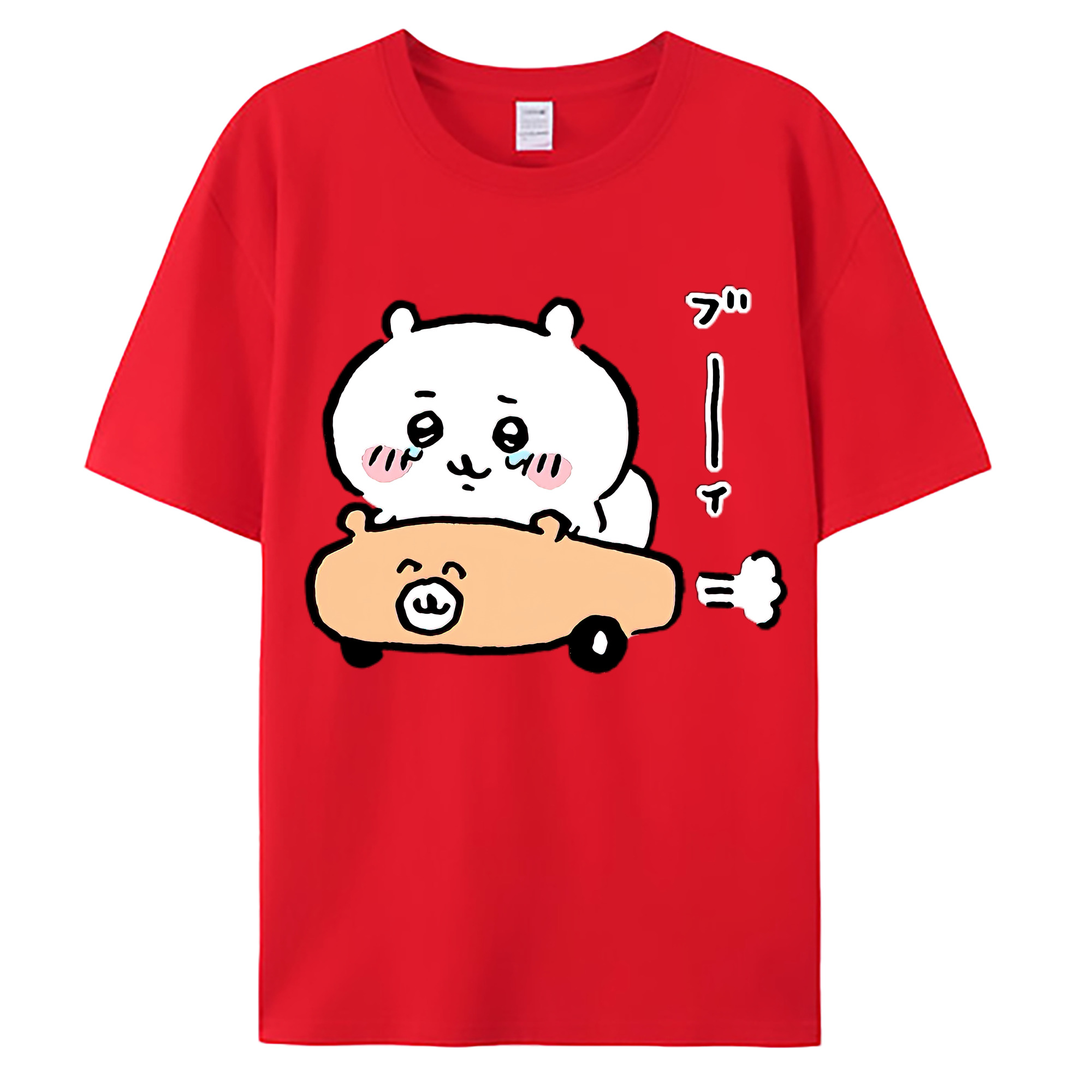 （画像用） ちいかわ ちいかわ Chii-kawa chiikawa 綿100％ メンズ半袖Tシャツ｜肌触りやわらか＆通気性
