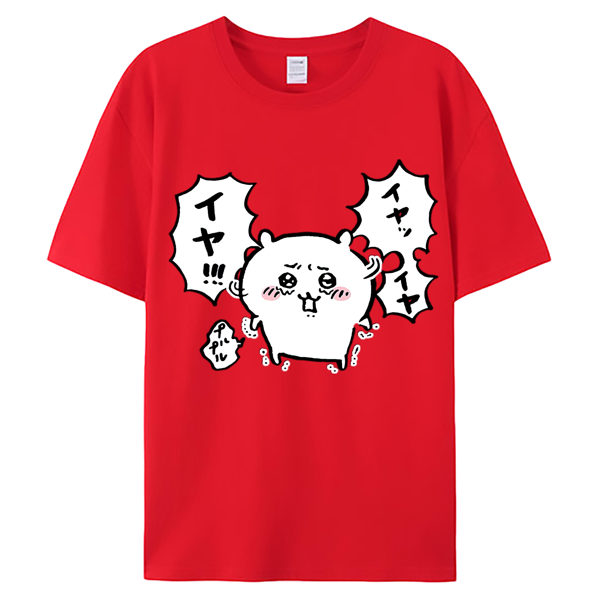 （画像用） ちいかわ ちいかわ Chii-kawa chiikawa 綿100％ メンズ半袖Tシャツ｜肌触りやわらか＆通気性