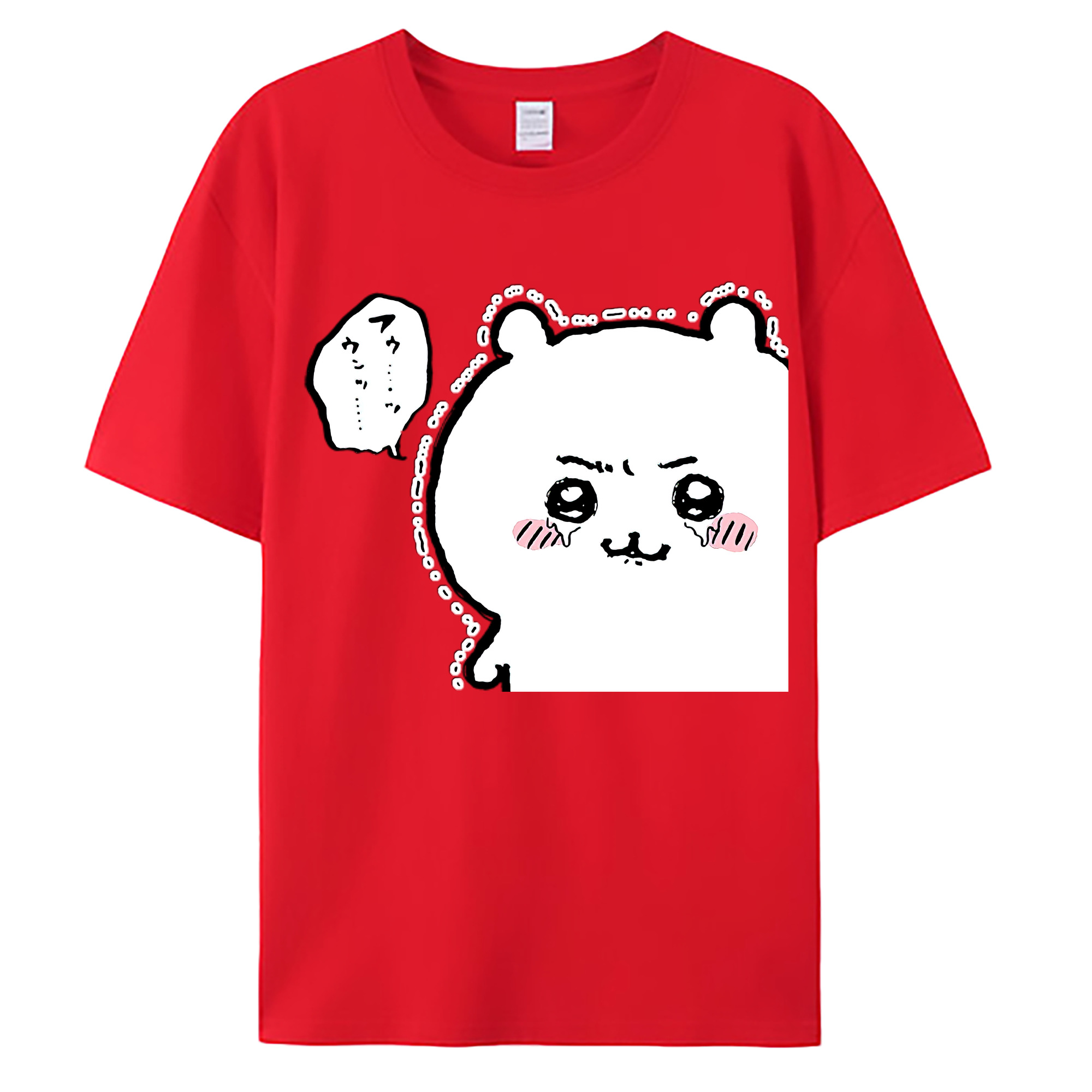 （画像用） ちいかわ ちいかわ Chii-kawa chiikawa 綿100％ メンズ半袖Tシャツ｜肌触りやわらか＆通気性
