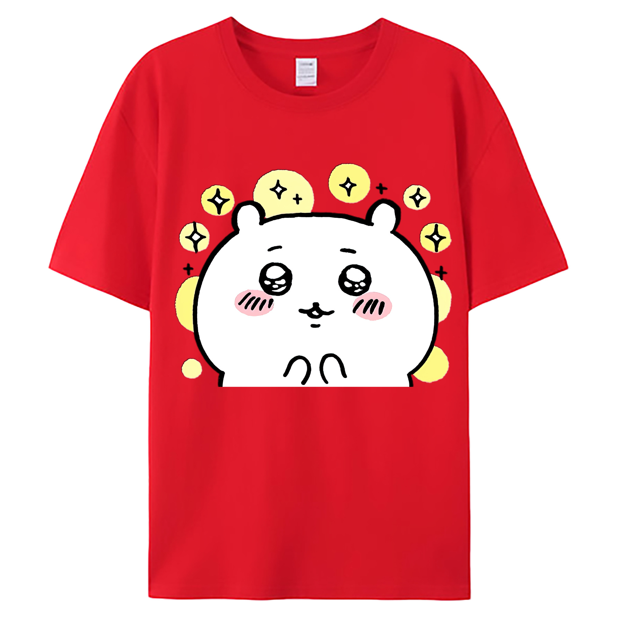 （画像用） ちいかわ ちいかわ Chii-kawa chiikawa 綿100％ メンズ半袖Tシャツ｜肌触りやわらか＆通気性