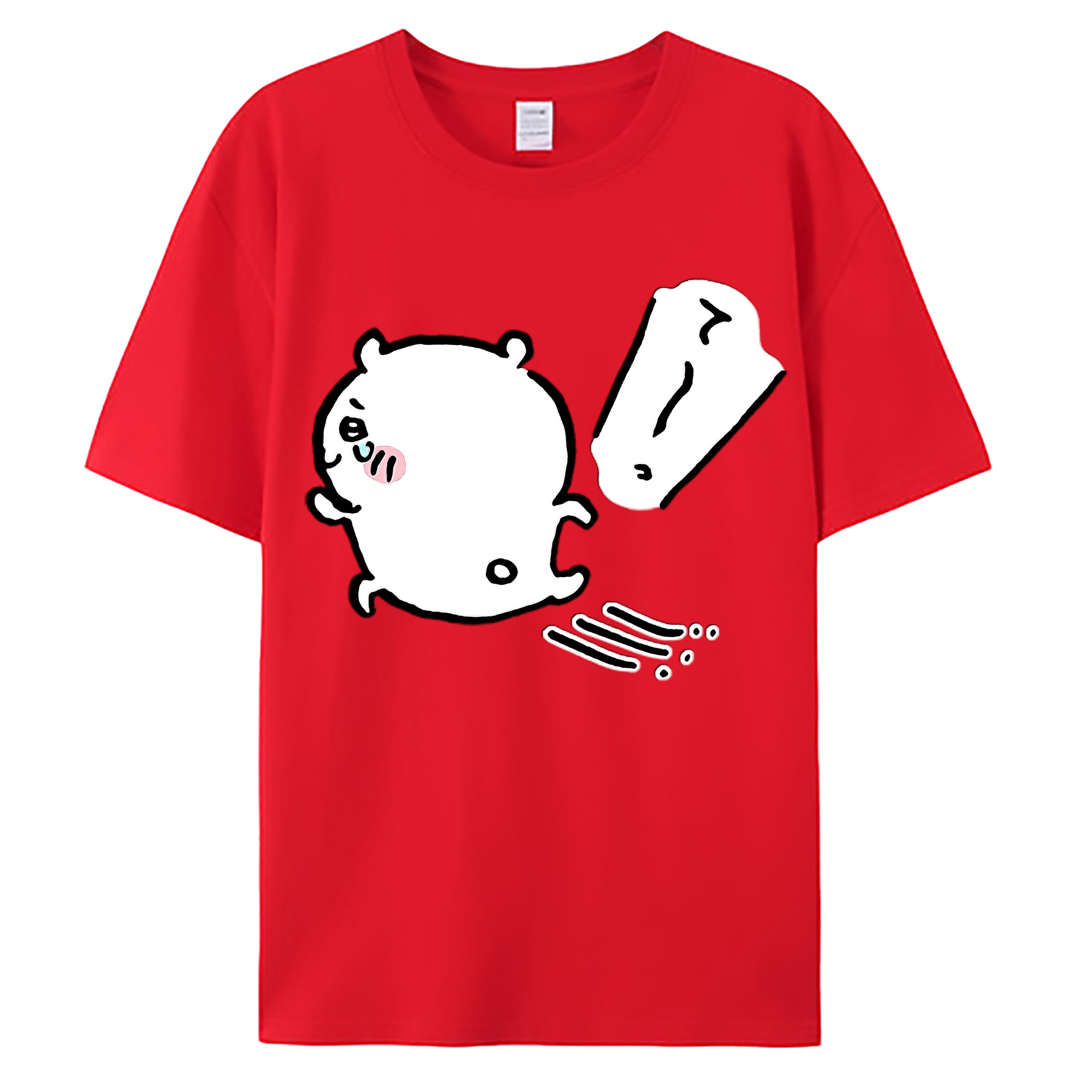 （画像用） ちいかわ ちいかわ Chii-kawa chiikawa 綿100％ メンズ半袖Tシャツ｜肌触りやわらか＆通気性