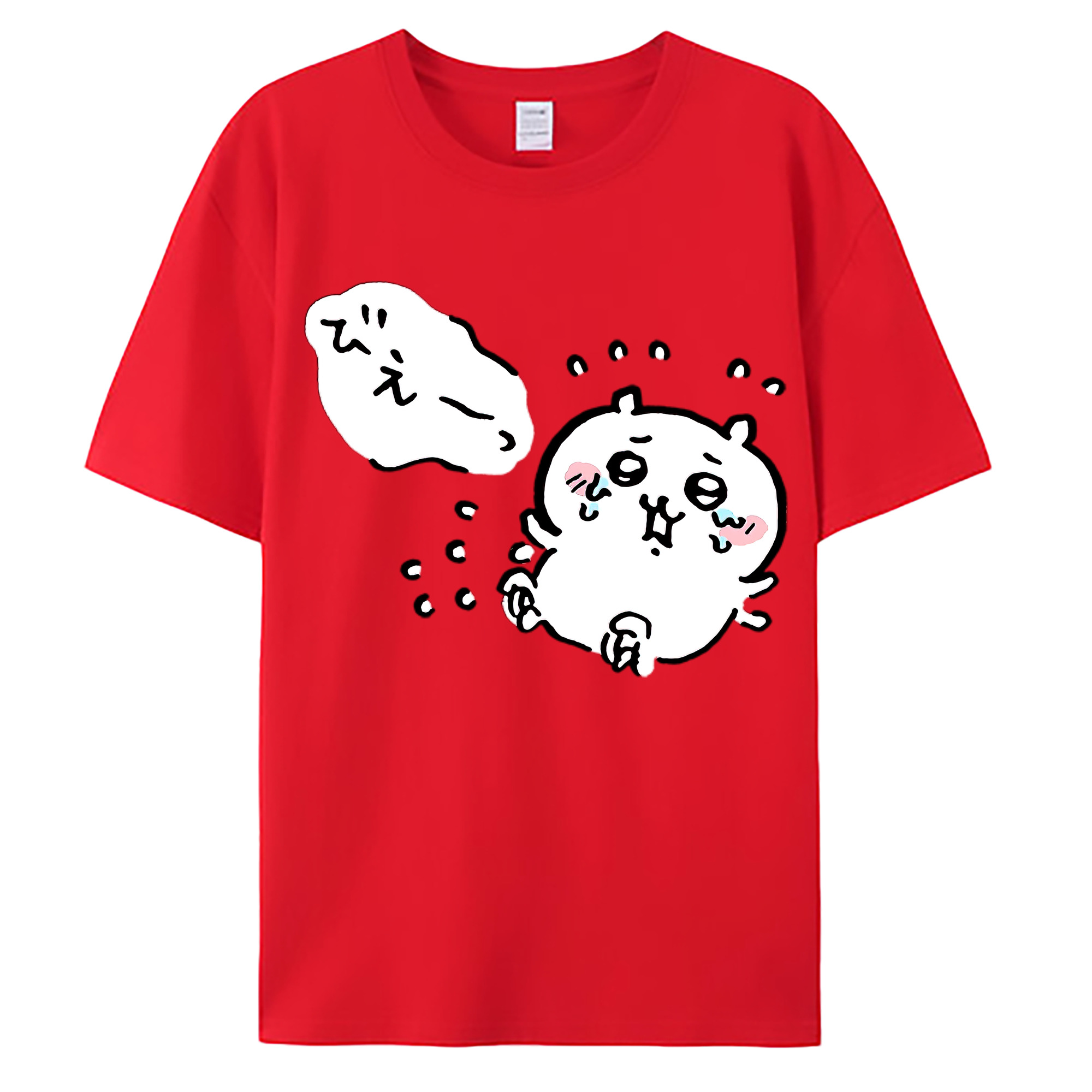 （画像用） ちいかわ ちいかわ Chii-kawa chiikawa 綿100％ メンズ半袖Tシャツ｜肌触りやわらか＆通気性