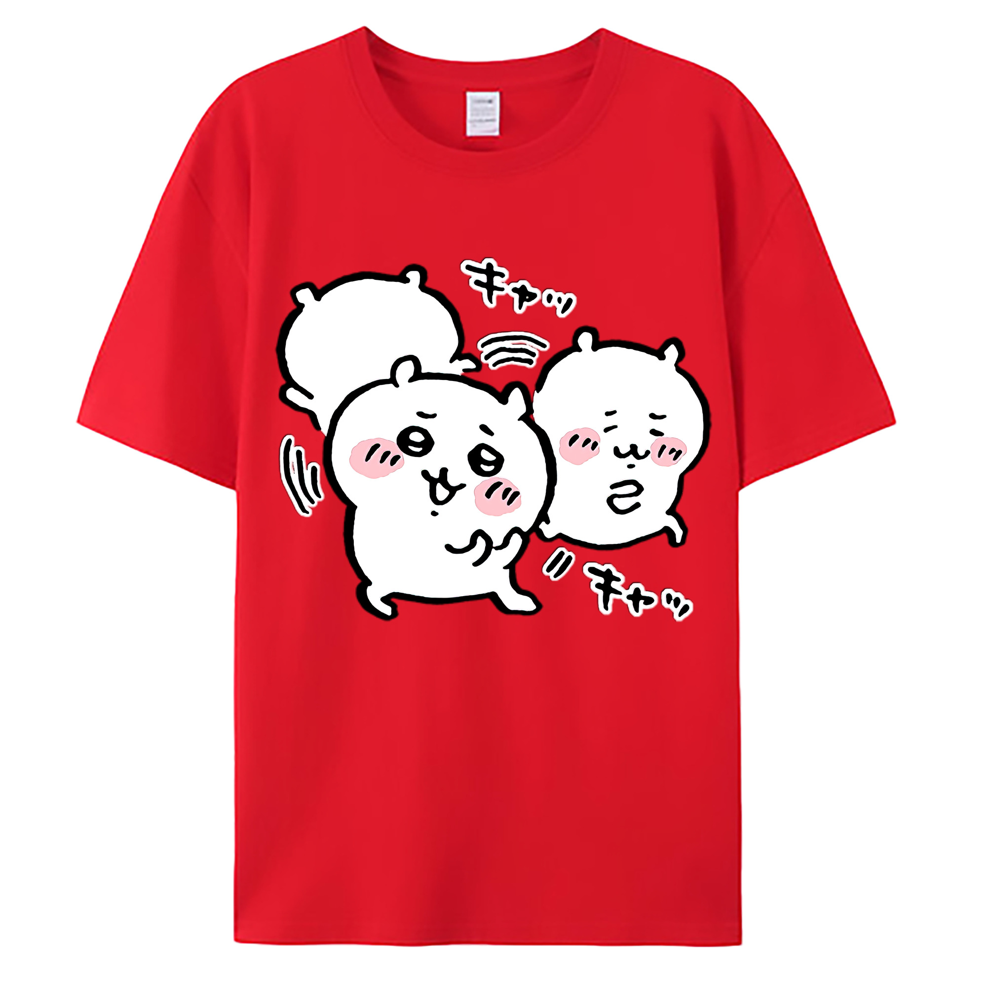 （画像用） ちいかわ ちいかわ Chii-kawa chiikawa 綿100％ メンズ半袖Tシャツ｜肌触りやわらか＆通気性