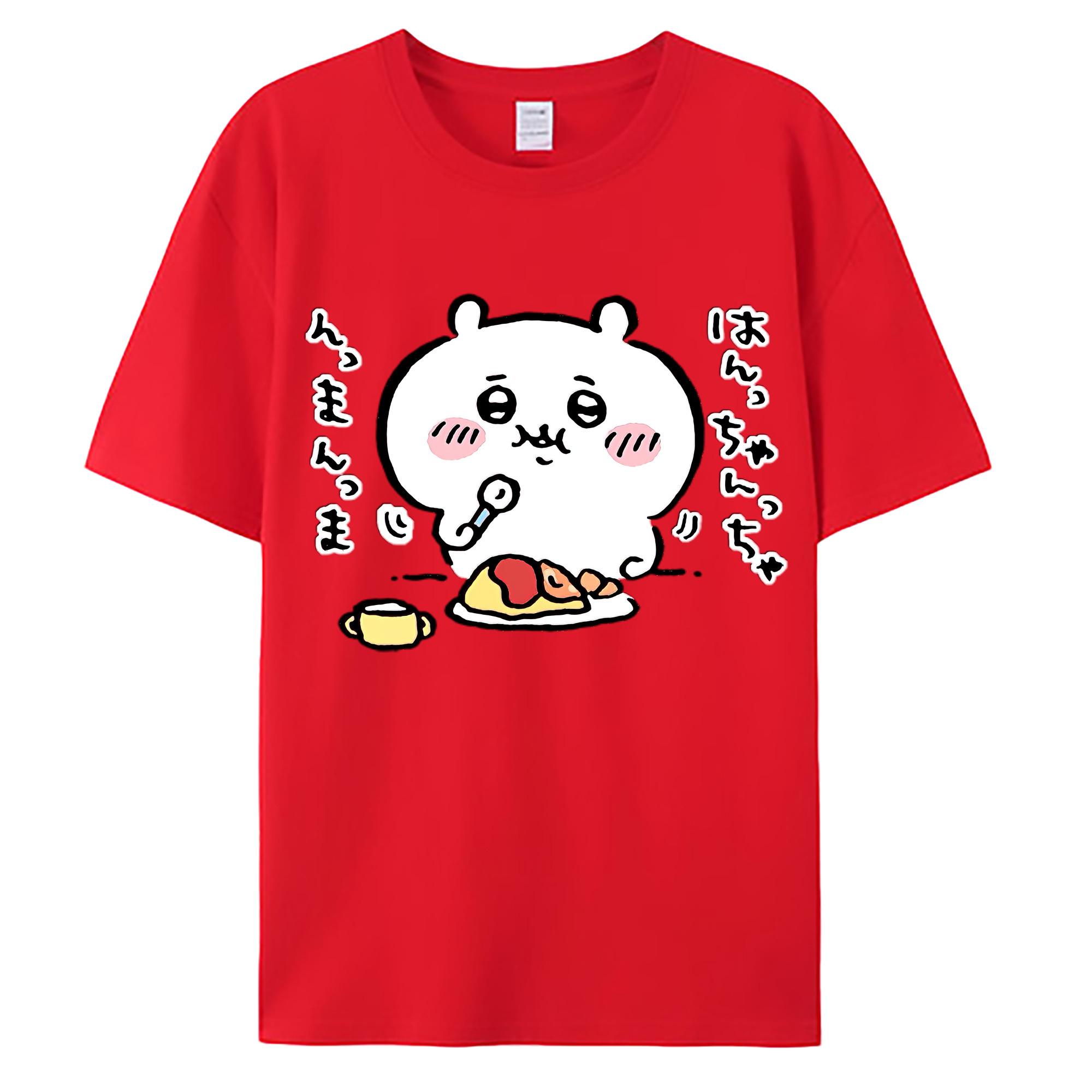 （画像用） ちいかわ ちいかわ Chii-kawa chiikawa 綿100％ メンズ半袖Tシャツ｜肌触りやわらか＆通気性