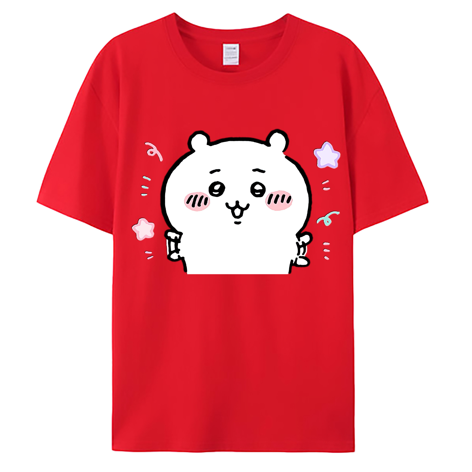 （画像用） ちいかわ ちいかわ Chii-kawa chiikawa 綿100％ メンズ半袖Tシャツ｜肌触りやわらか＆通気性