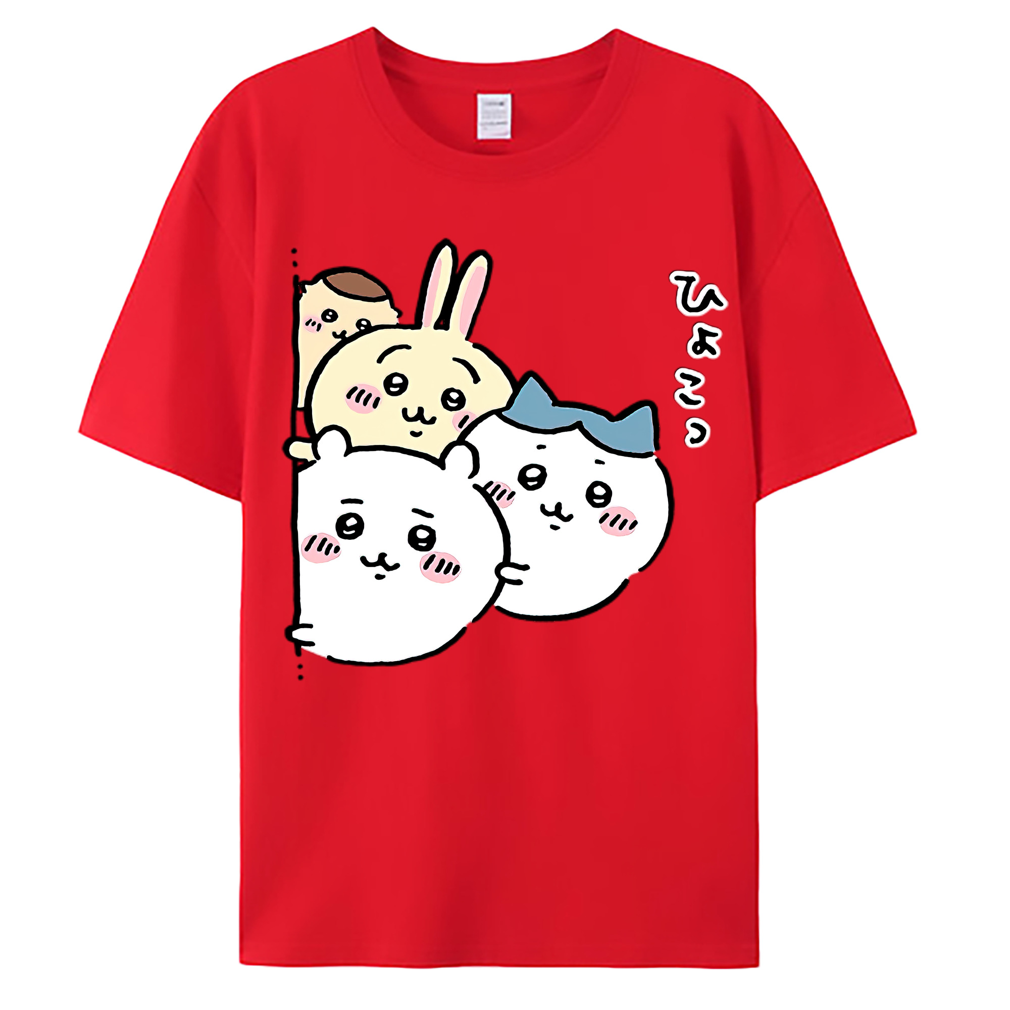 （画像用） ちいかわ ちいかわ Chii-kawa chiikawa 綿100％ メンズ半袖Tシャツ｜肌触りやわらか＆通気性