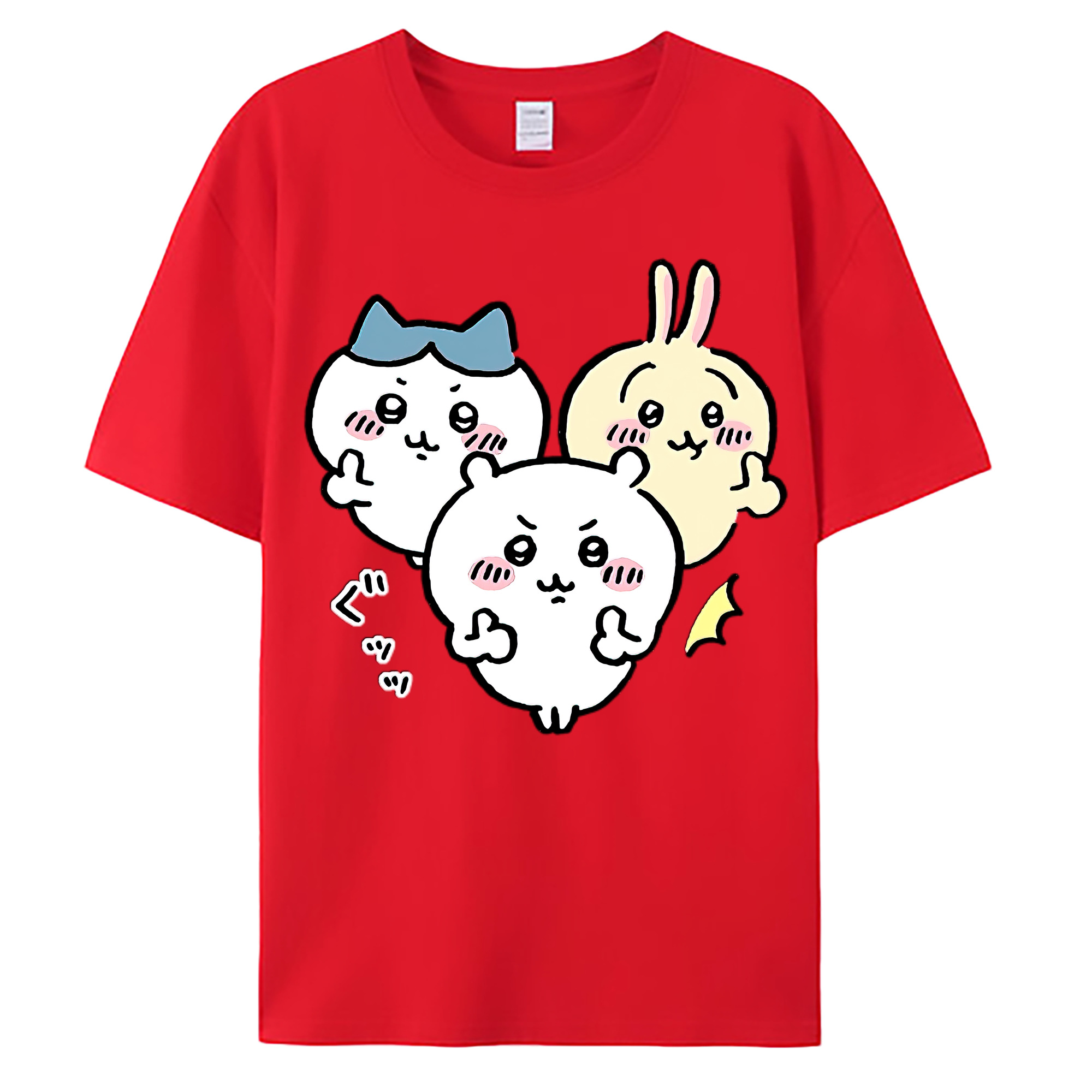 （画像用） ちいかわ うさぎ Chii-kawa usagi 綿100％ メンズ半袖Tシャツ｜肌触りやわらか＆通気性