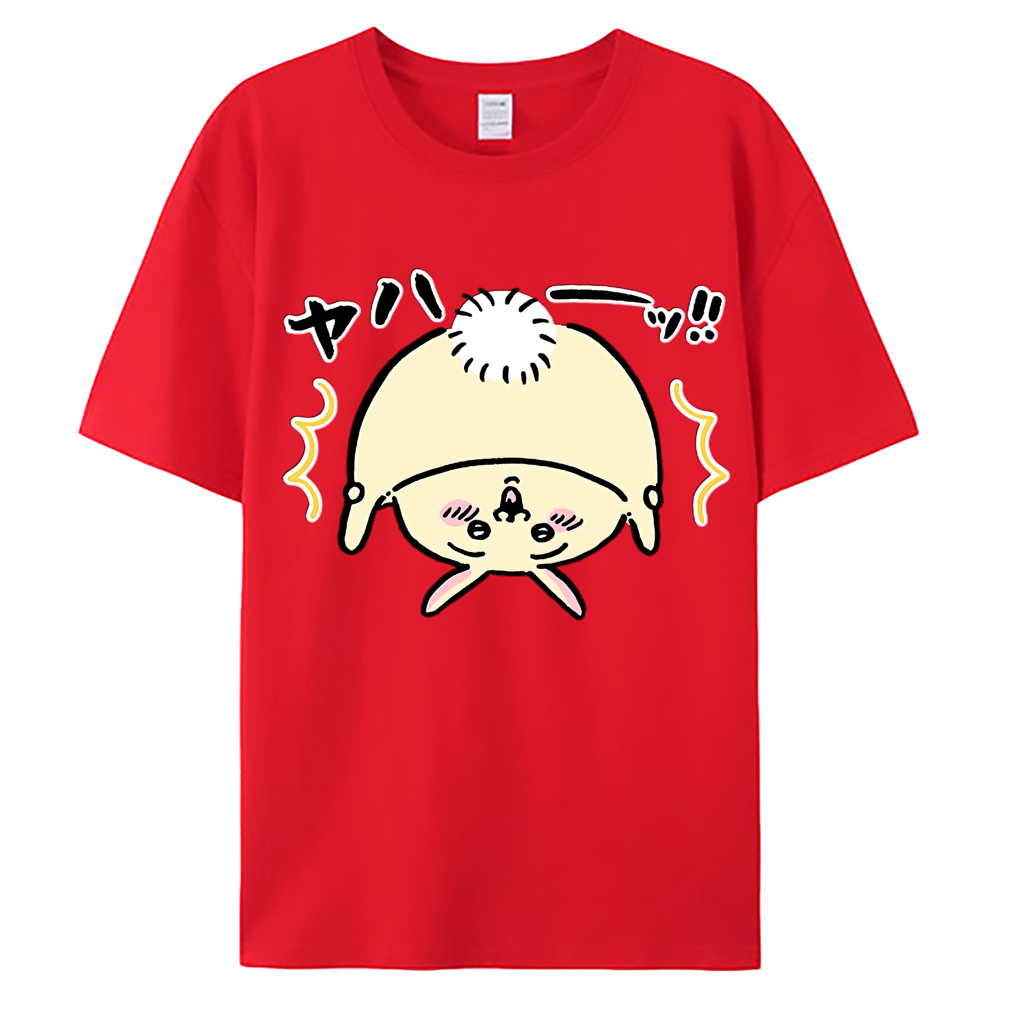 （画像用） ちいかわ うさぎ Chii-kawa usagi 綿100％ メンズ半袖Tシャツ｜肌触りやわらか＆通気性
