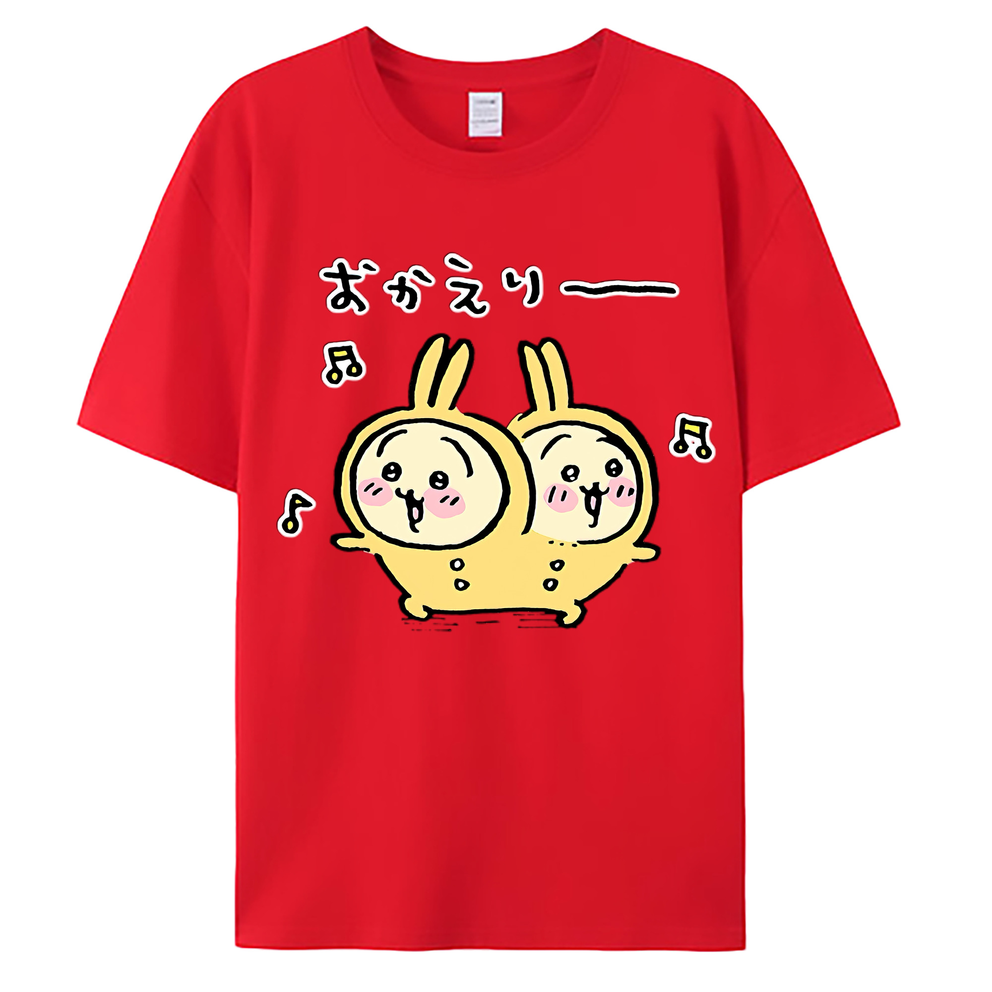 （画像用） ちいかわ うさぎ Chii-kawa usagi 綿100％ メンズ半袖Tシャツ｜肌触りやわらか＆通気性