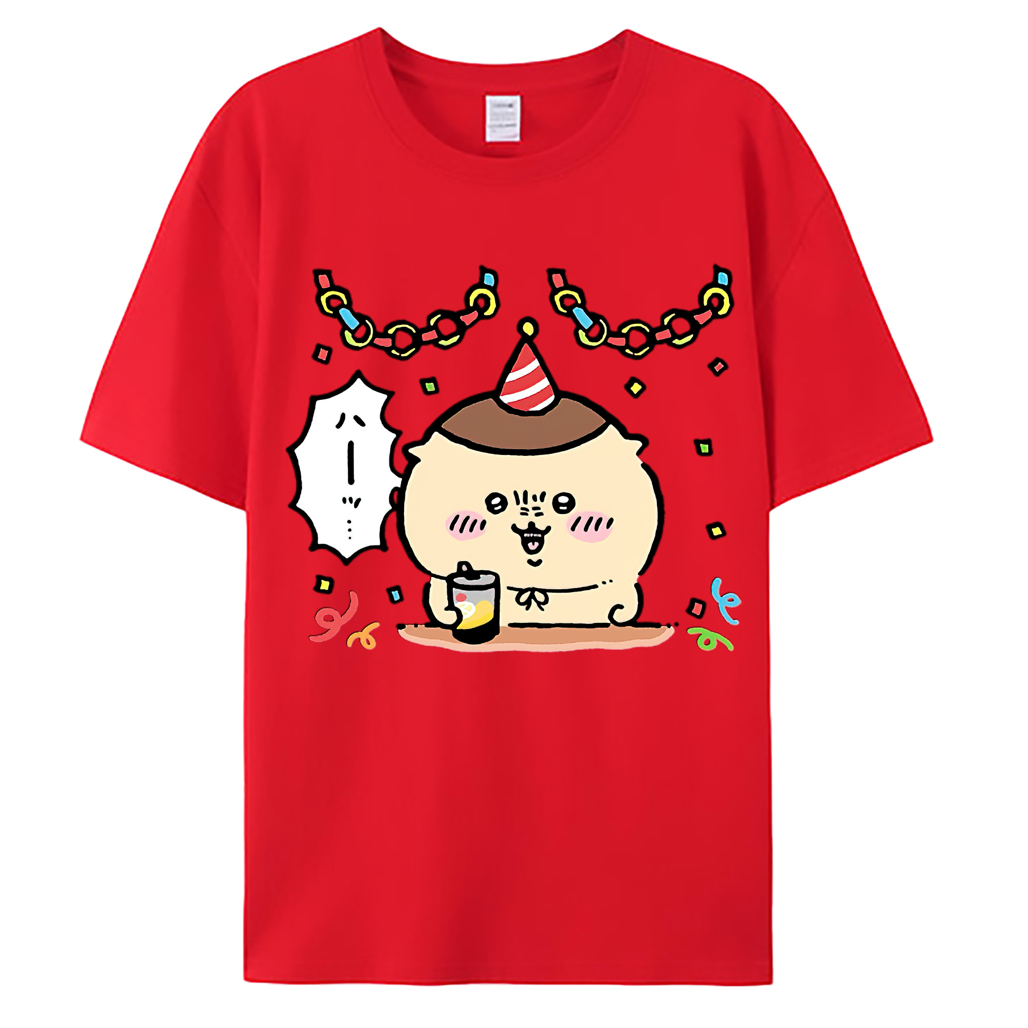 （画像用） ちいかわ くりまんじゅう Chii-kawa kuri manjū 綿100％ メンズ半袖Tシャツ｜肌触りやわらか＆通気性