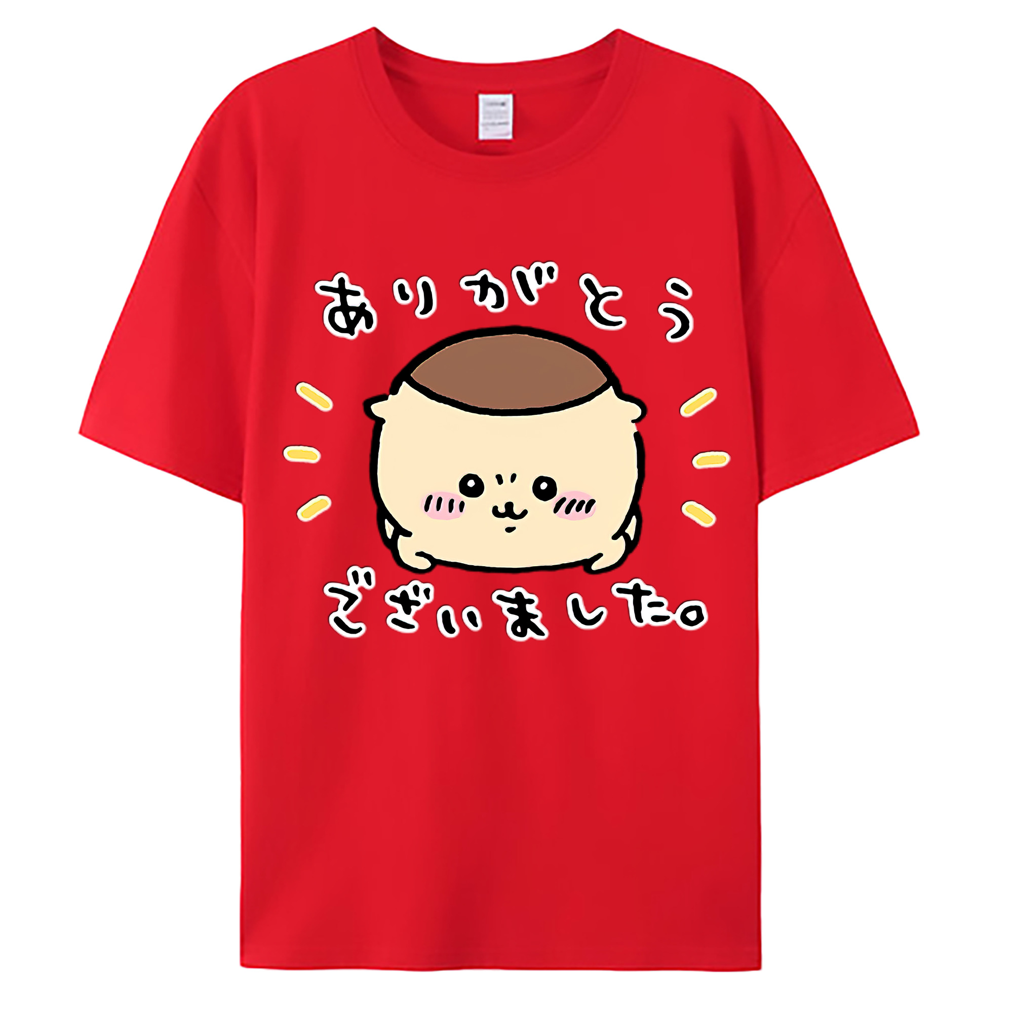 （画像用） ちいかわ くりまんじゅう Chii-kawa kuri manjū 綿100％ メンズ半袖Tシャツ｜肌触りやわらか＆通気性