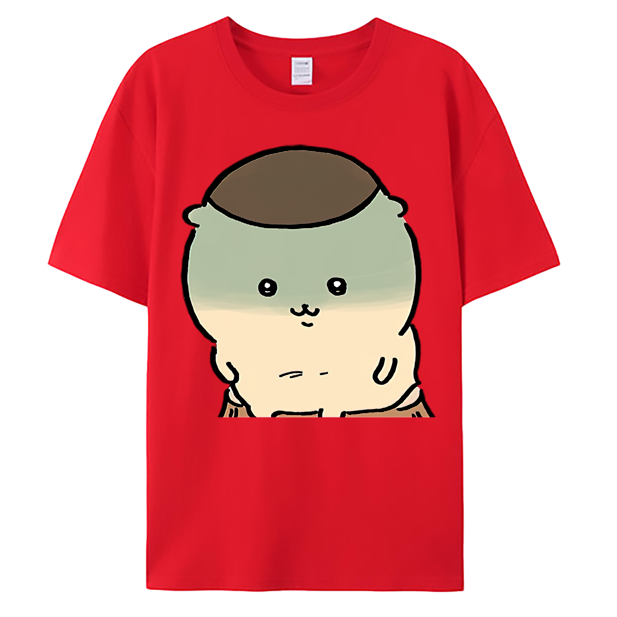 （画像用） ちいかわ くりまんじゅう Chii-kawa kuri manjū 綿100％ メンズ半袖Tシャツ｜肌触りやわらか＆通気性