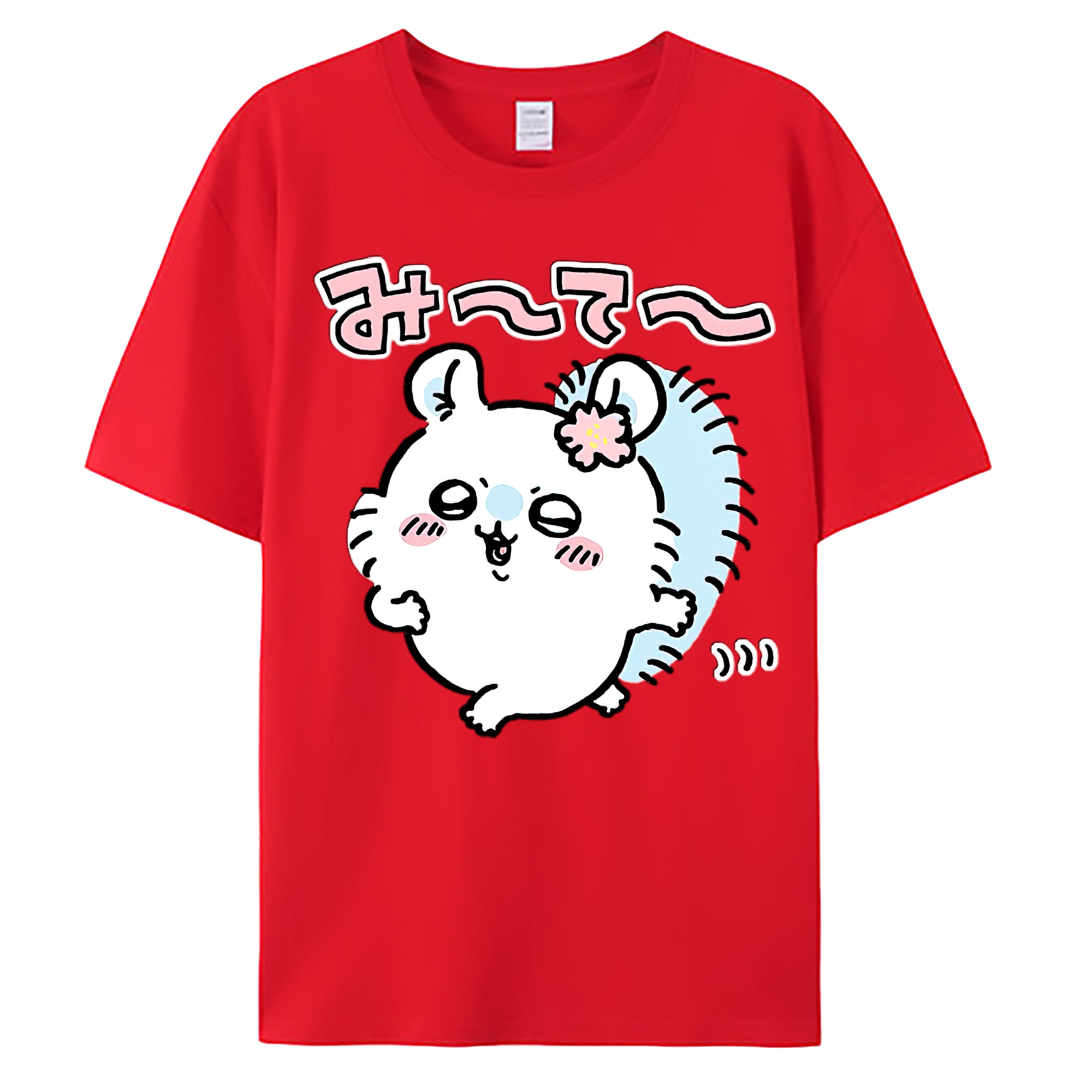 （画像用） ちいかわ モモンガ Chii-kawa Momonga 綿100％ メンズ半袖Tシャツ｜肌触りやわらか＆通気性