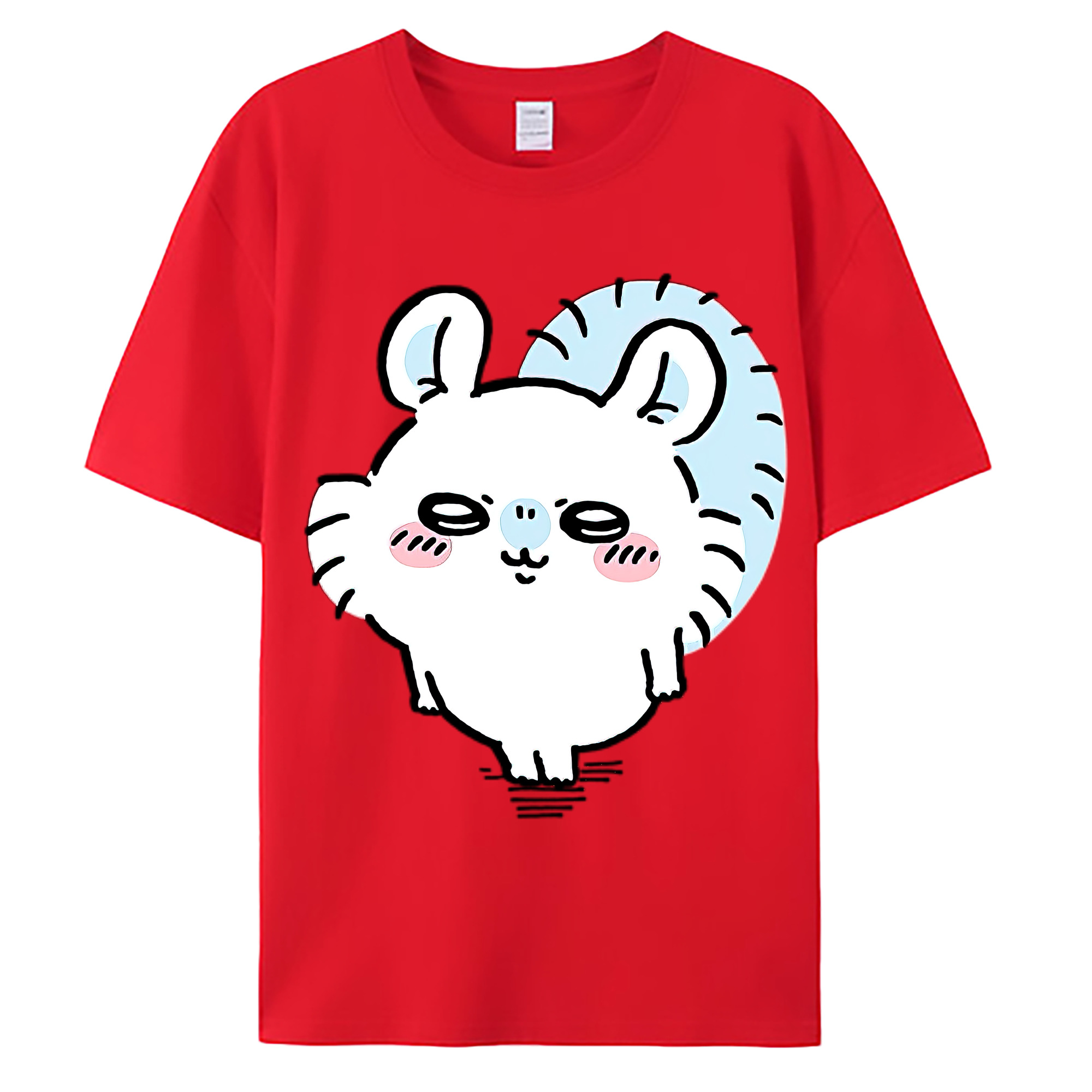 （画像用） ちいかわ モモンガ Chii-kawa Momonga 綿100％ メンズ半袖Tシャツ｜肌触りやわらか＆通気性