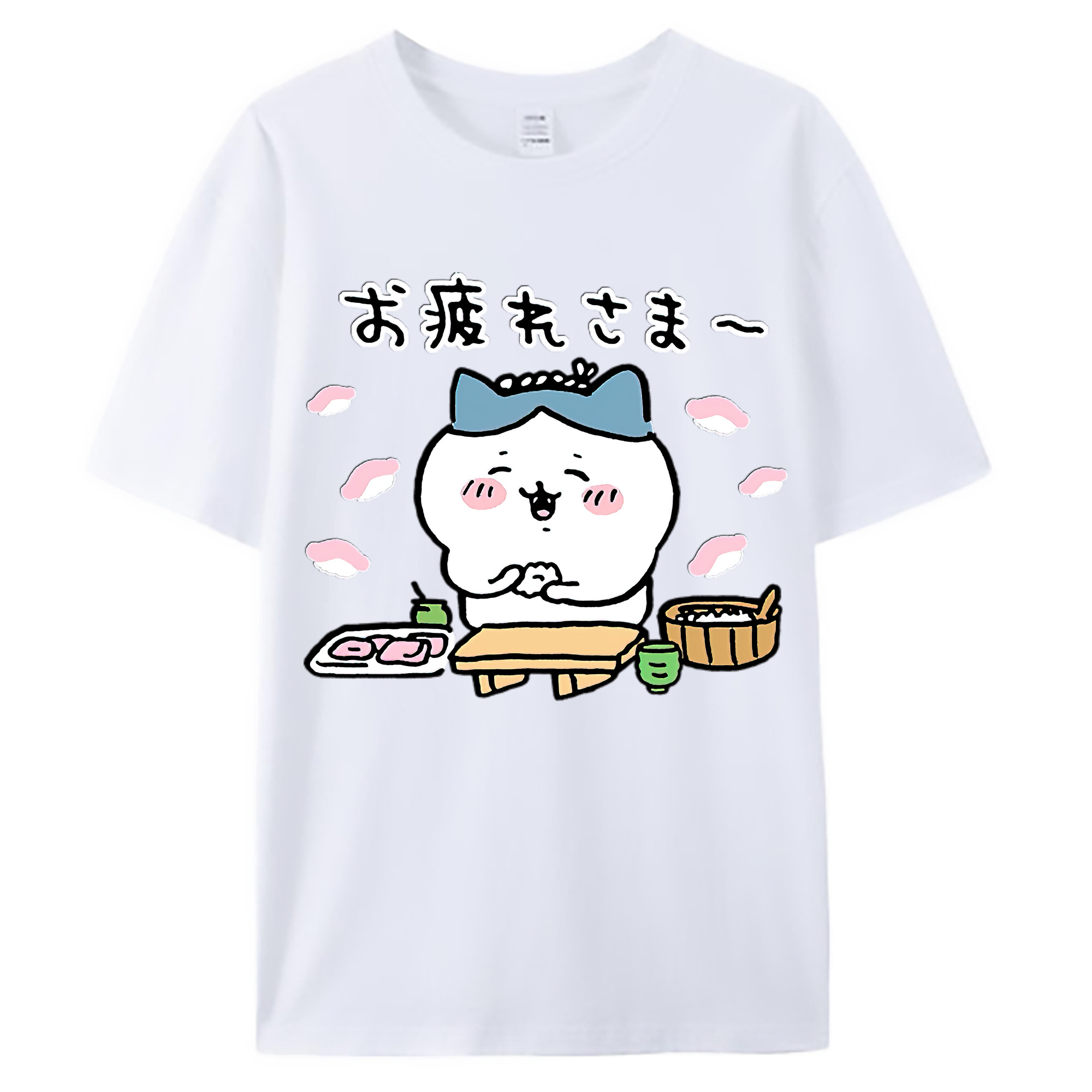 （画像用） ちいかわ ハチワレ Chii-kawa hachiware 綿100％ メンズ半袖Tシャツ｜肌触りやわらか＆通気性