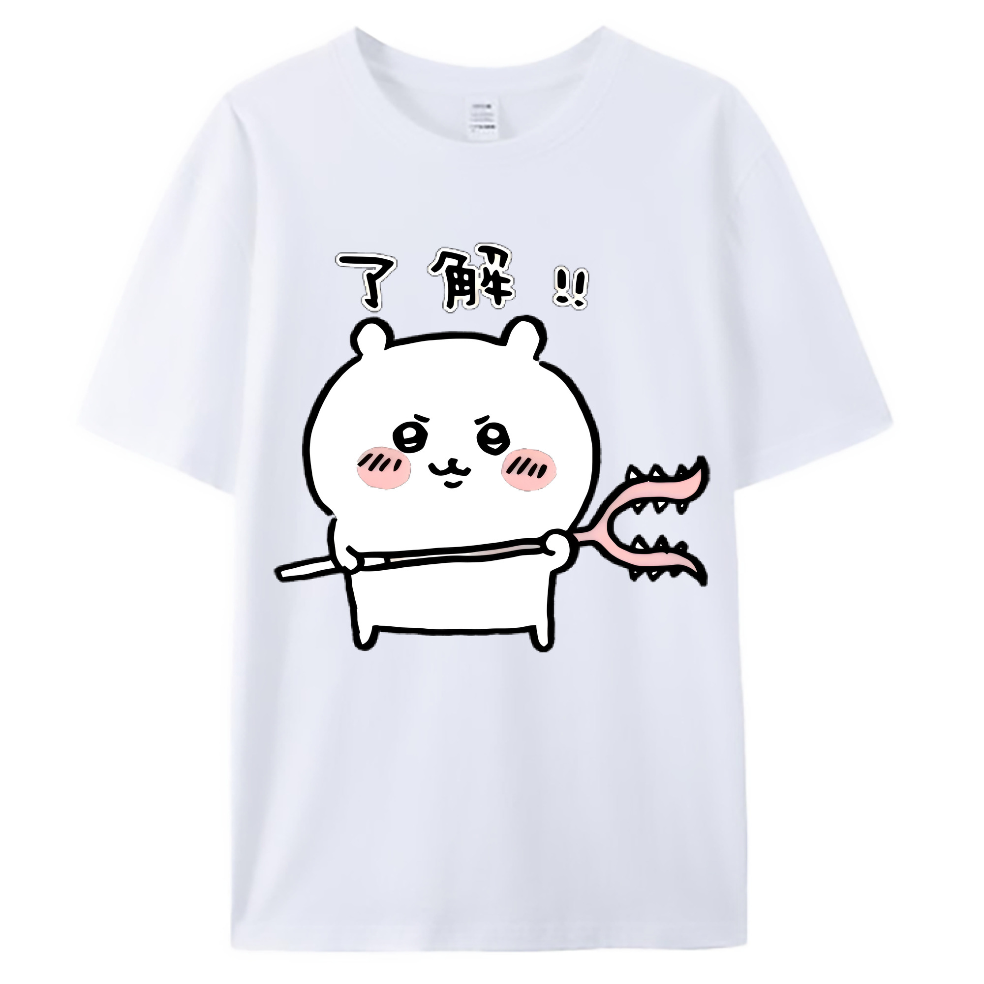 （画像用） ちいかわ ちいかわ Chii-kawa chiikawa 綿100％ メンズ半袖Tシャツ｜肌触りやわらか＆通気性