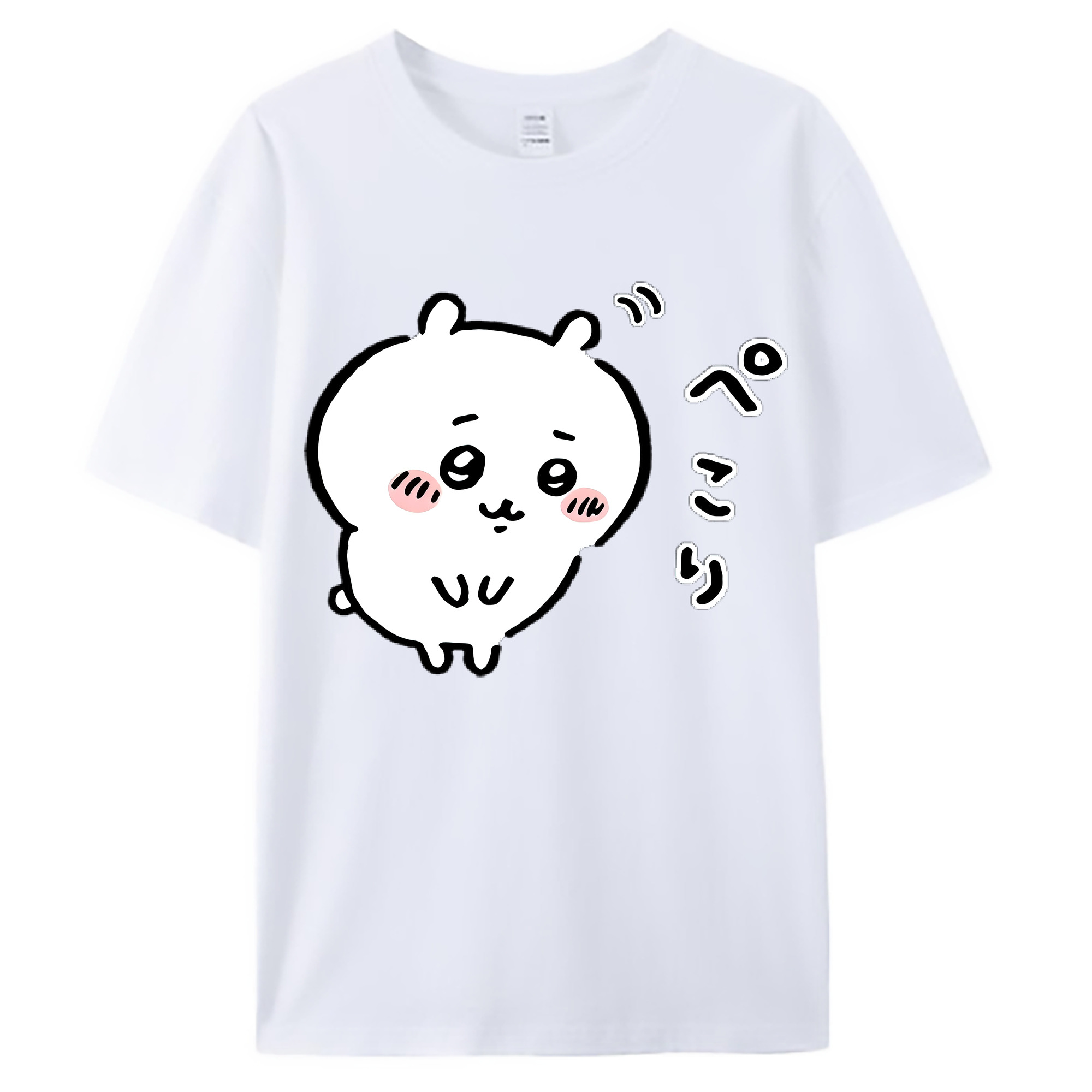 （画像用） ちいかわ ちいかわ Chii-kawa chiikawa 綿100％ メンズ半袖Tシャツ｜肌触りやわらか＆通気性
