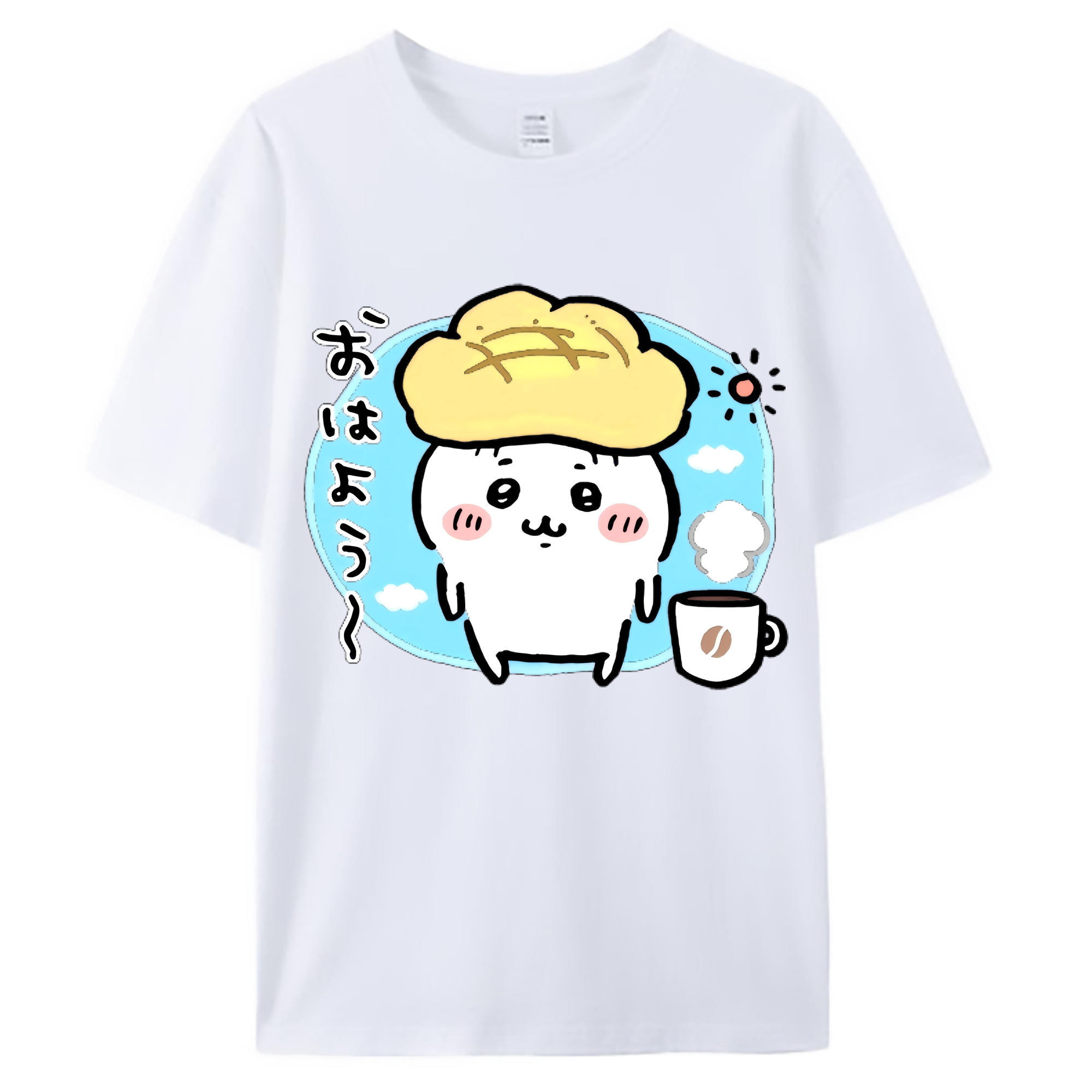 （画像用） ちいかわ ちいかわ Chii-kawa chiikawa 綿100％ メンズ半袖Tシャツ｜肌触りやわらか＆通気性