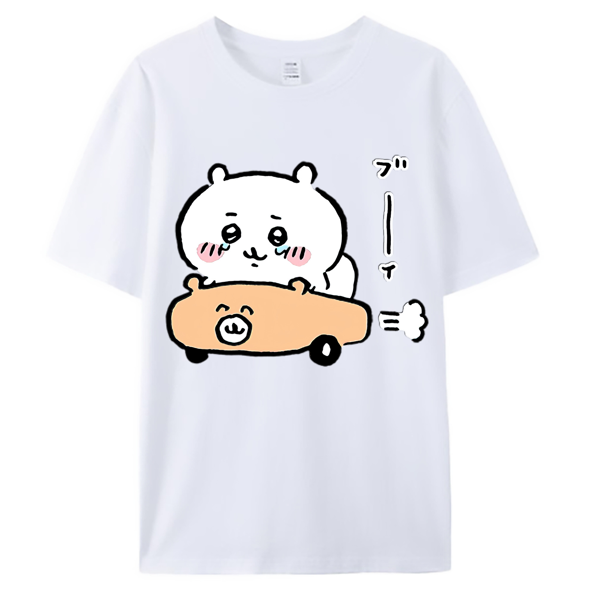 （画像用） ちいかわ ちいかわ Chii-kawa chiikawa 綿100％ メンズ半袖Tシャツ｜肌触りやわらか＆通気性