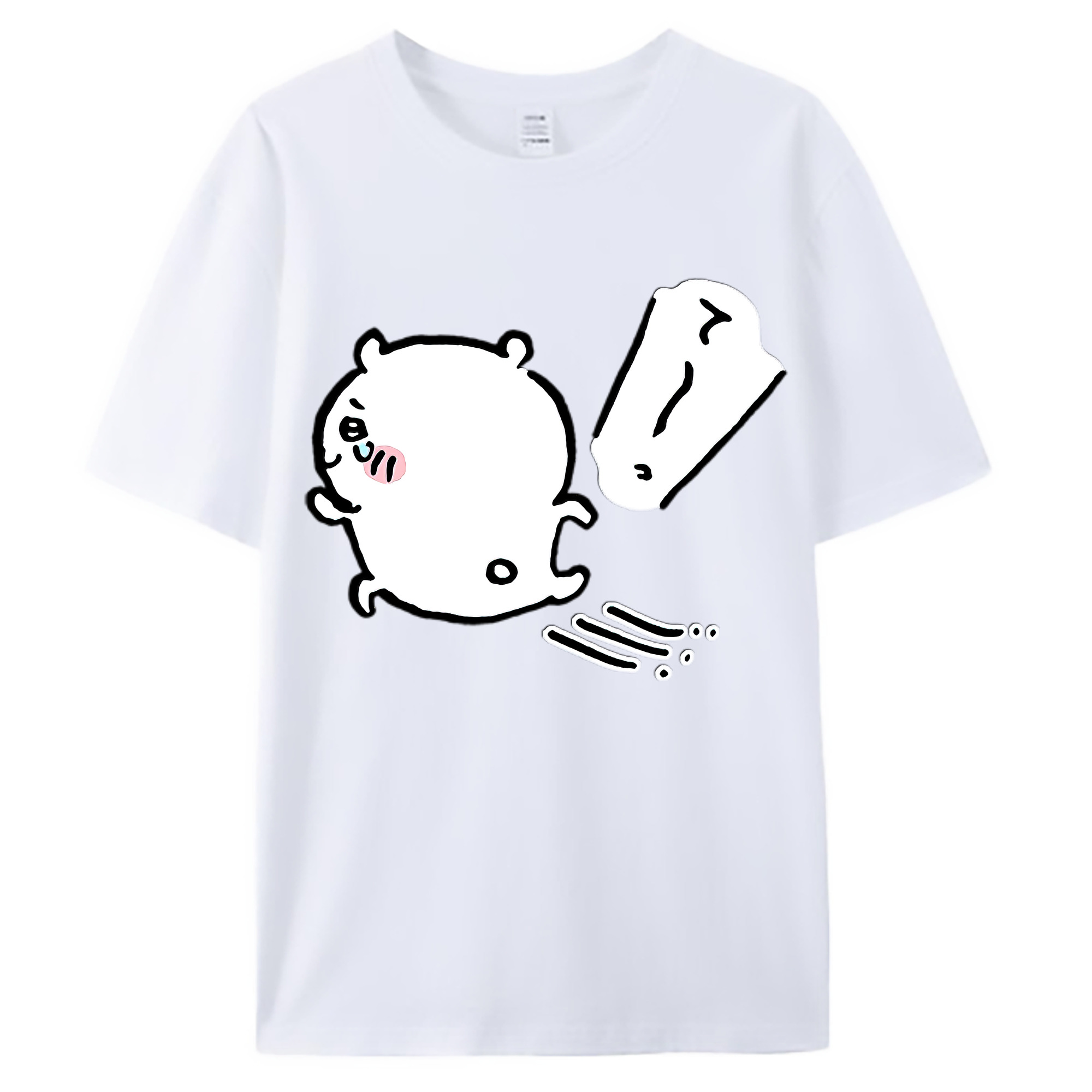 （画像用） ちいかわ ちいかわ Chii-kawa chiikawa 綿100％ メンズ半袖Tシャツ｜肌触りやわらか＆通気性