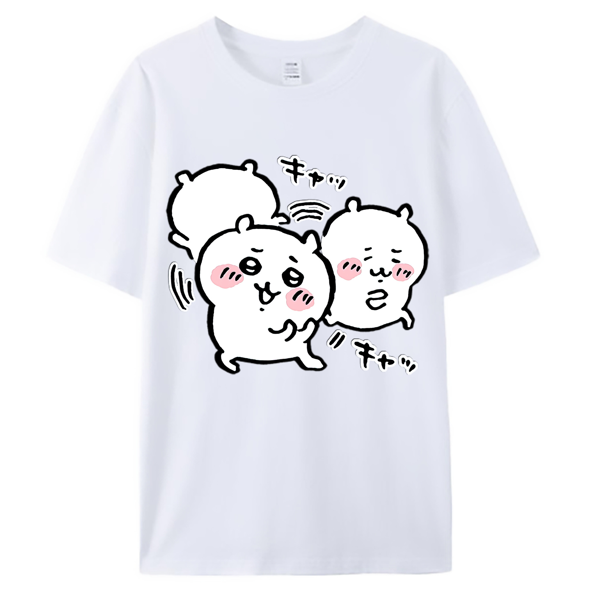 （画像用） ちいかわ ちいかわ Chii-kawa chiikawa 綿100％ メンズ半袖Tシャツ｜肌触りやわらか＆通気性