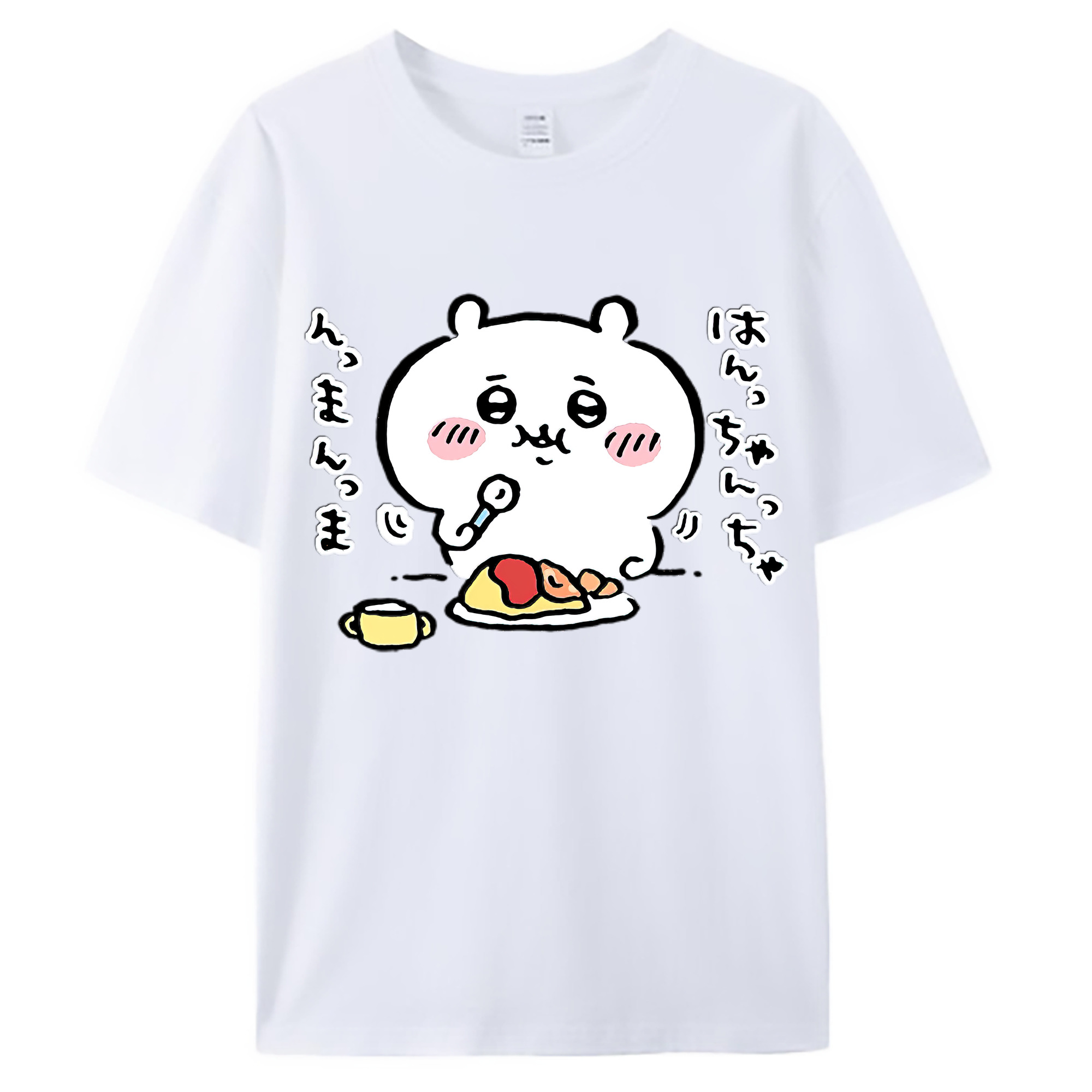 （画像用） ちいかわ ちいかわ Chii-kawa chiikawa 綿100％ メンズ半袖Tシャツ｜肌触りやわらか＆通気性