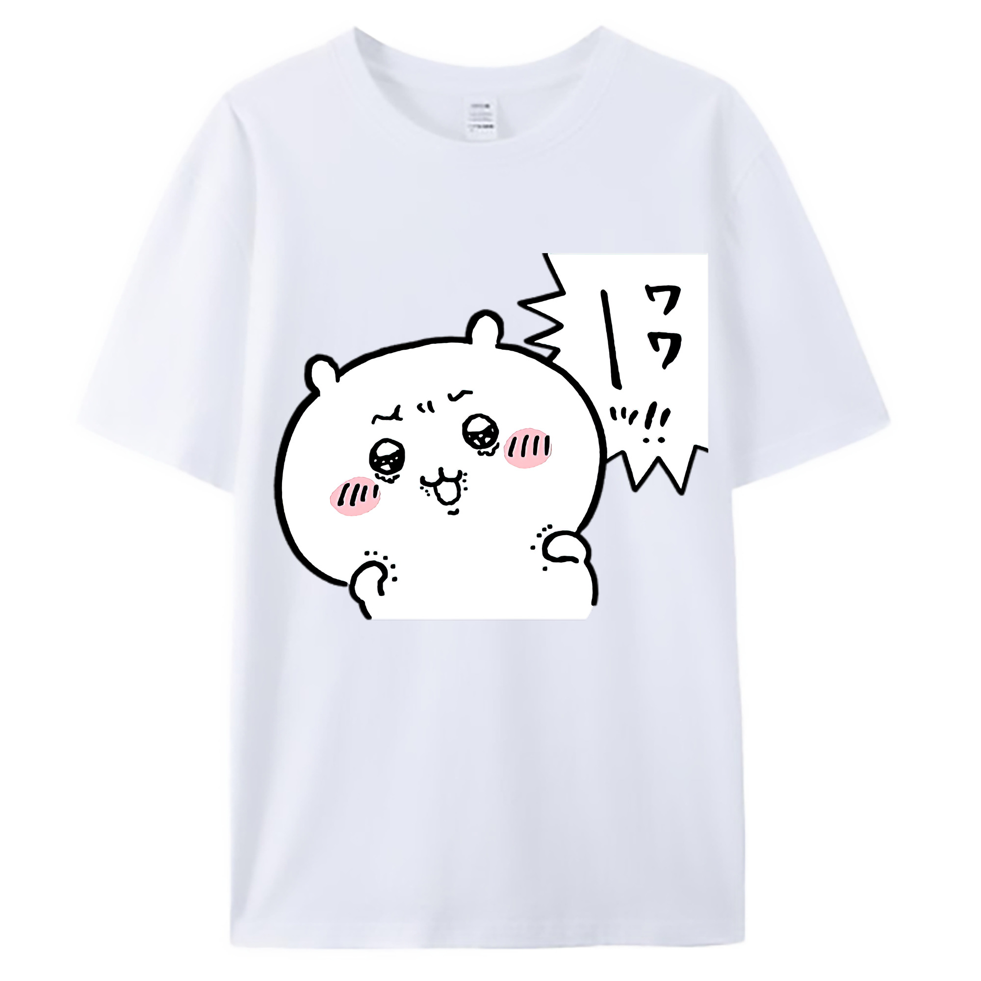 （画像用） ちいかわ ちいかわ Chii-kawa chiikawa 綿100％ メンズ半袖Tシャツ｜肌触りやわらか＆通気性
