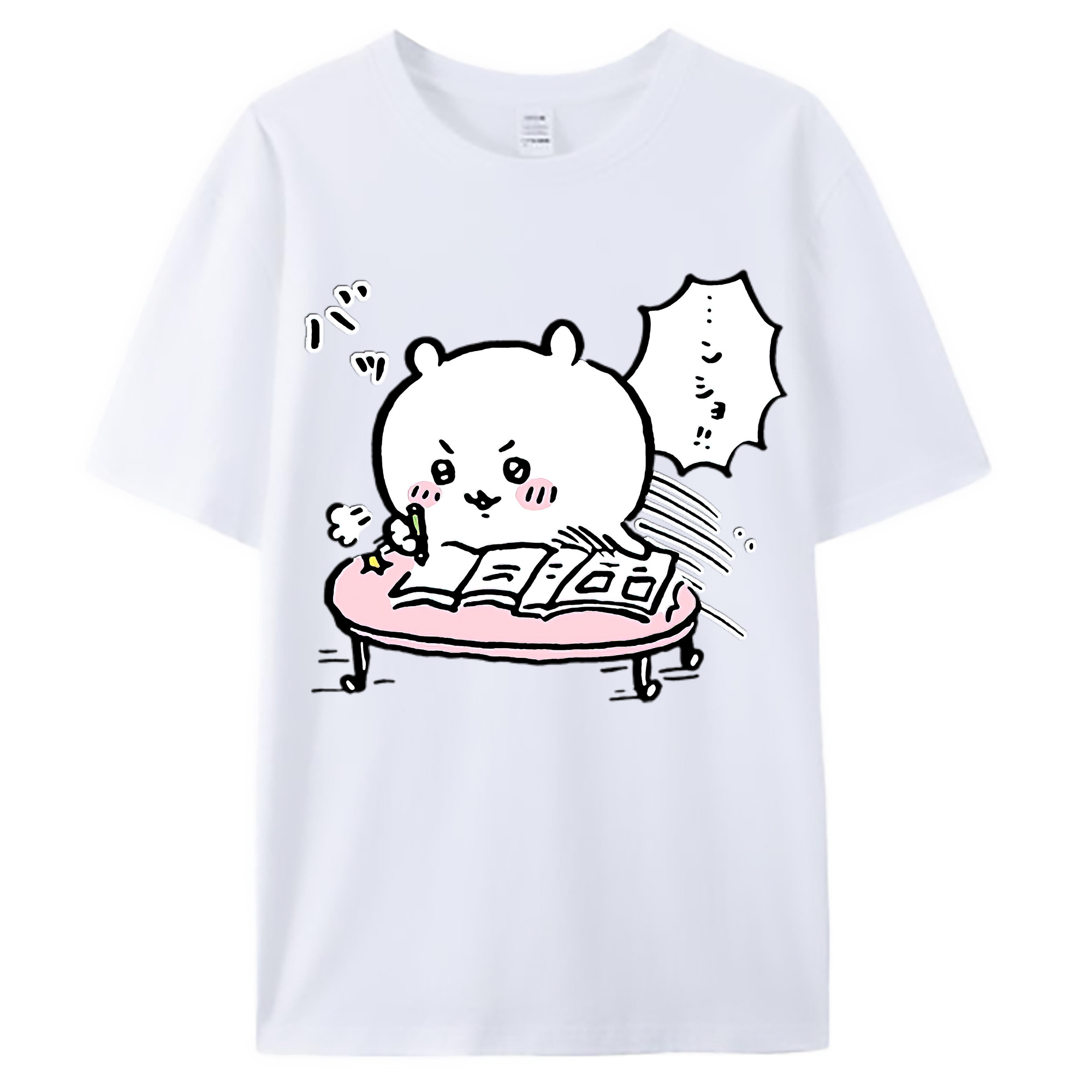 （画像用） ちいかわ ちいかわ Chii-kawa chiikawa 綿100％ メンズ半袖Tシャツ｜肌触りやわらか＆通気性