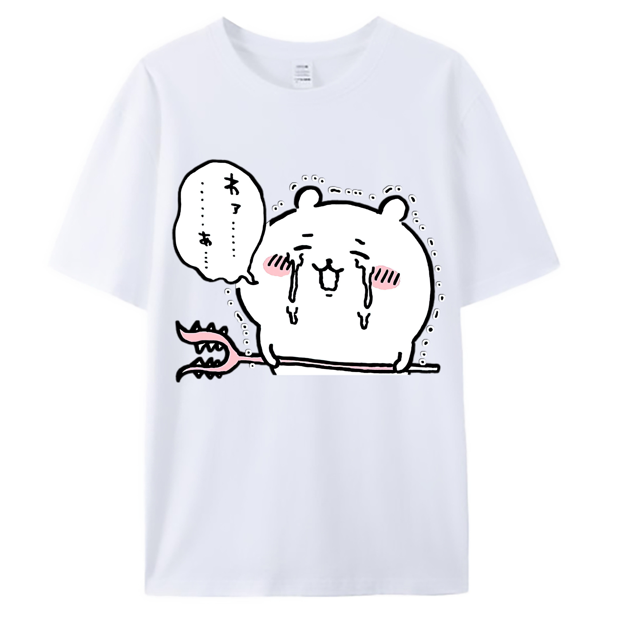 （画像用） ちいかわ ちいかわ Chii-kawa chiikawa 綿100％ メンズ半袖Tシャツ｜肌触りやわらか＆通気性