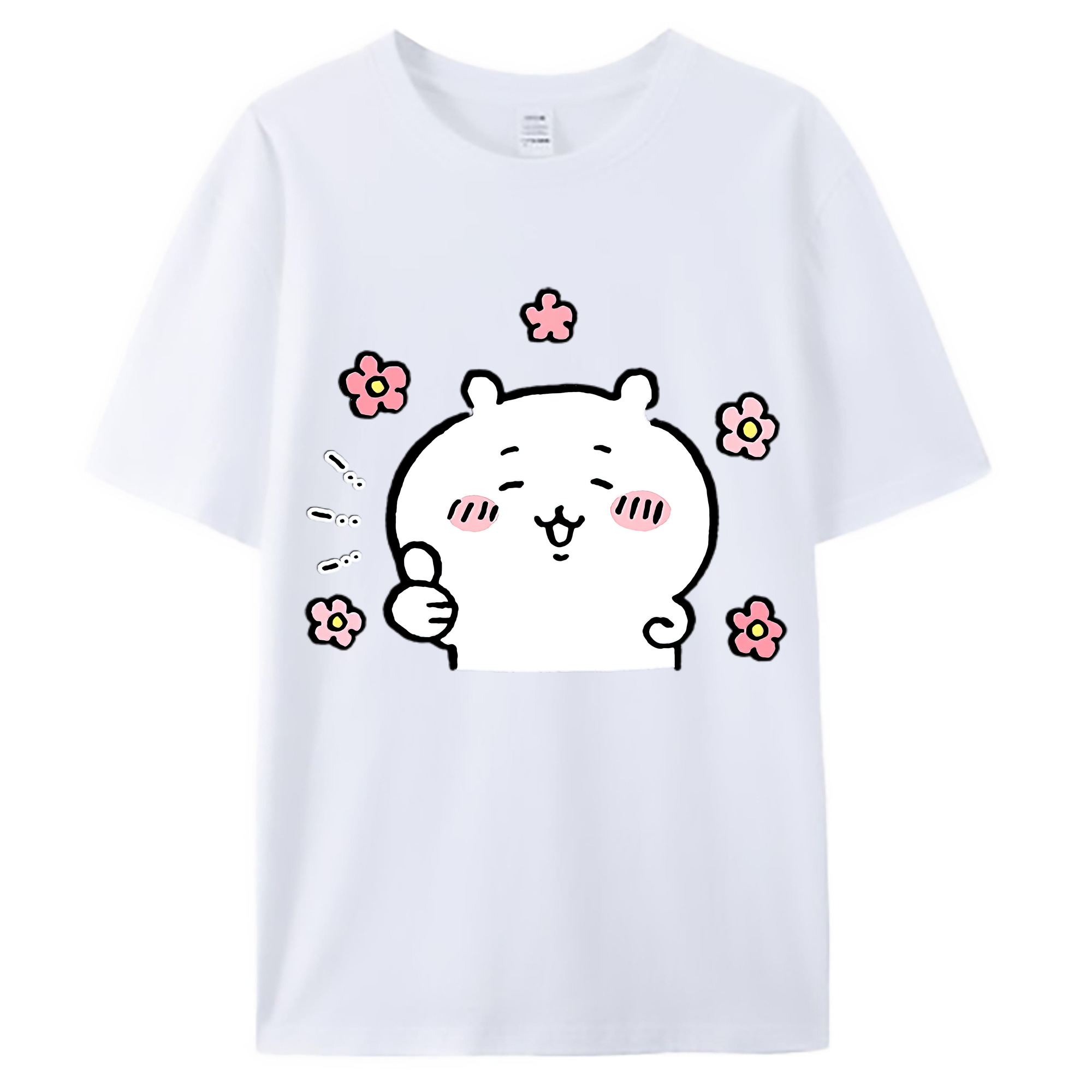 （画像用） ちいかわ ちいかわ Chii-kawa chiikawa 綿100％ メンズ半袖Tシャツ｜肌触りやわらか＆通気性