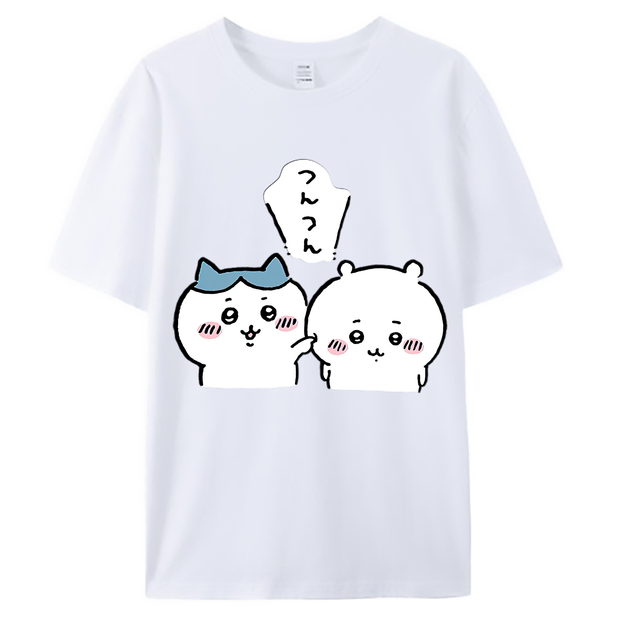 （画像用） ちいかわ ちいかわ Chii-kawa chiikawa 綿100％ メンズ半袖Tシャツ｜肌触りやわらか＆通気性