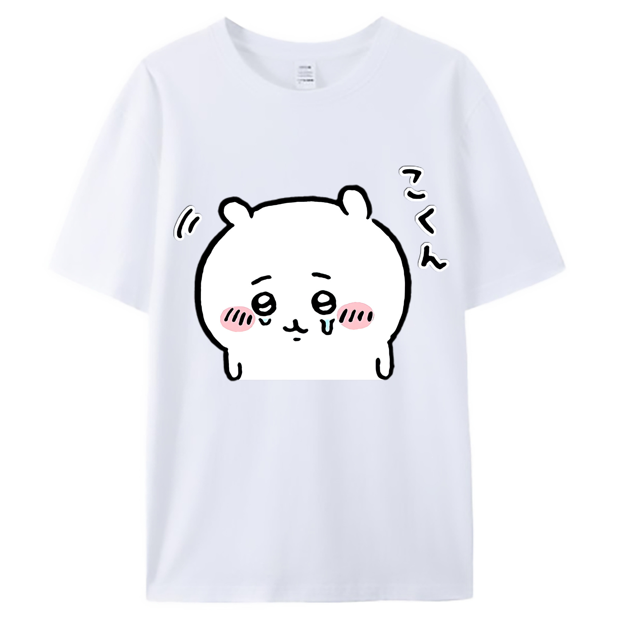 （画像用） ちいかわ ちいかわ Chii-kawa chiikawa 綿100％ メンズ半袖Tシャツ｜肌触りやわらか＆通気性