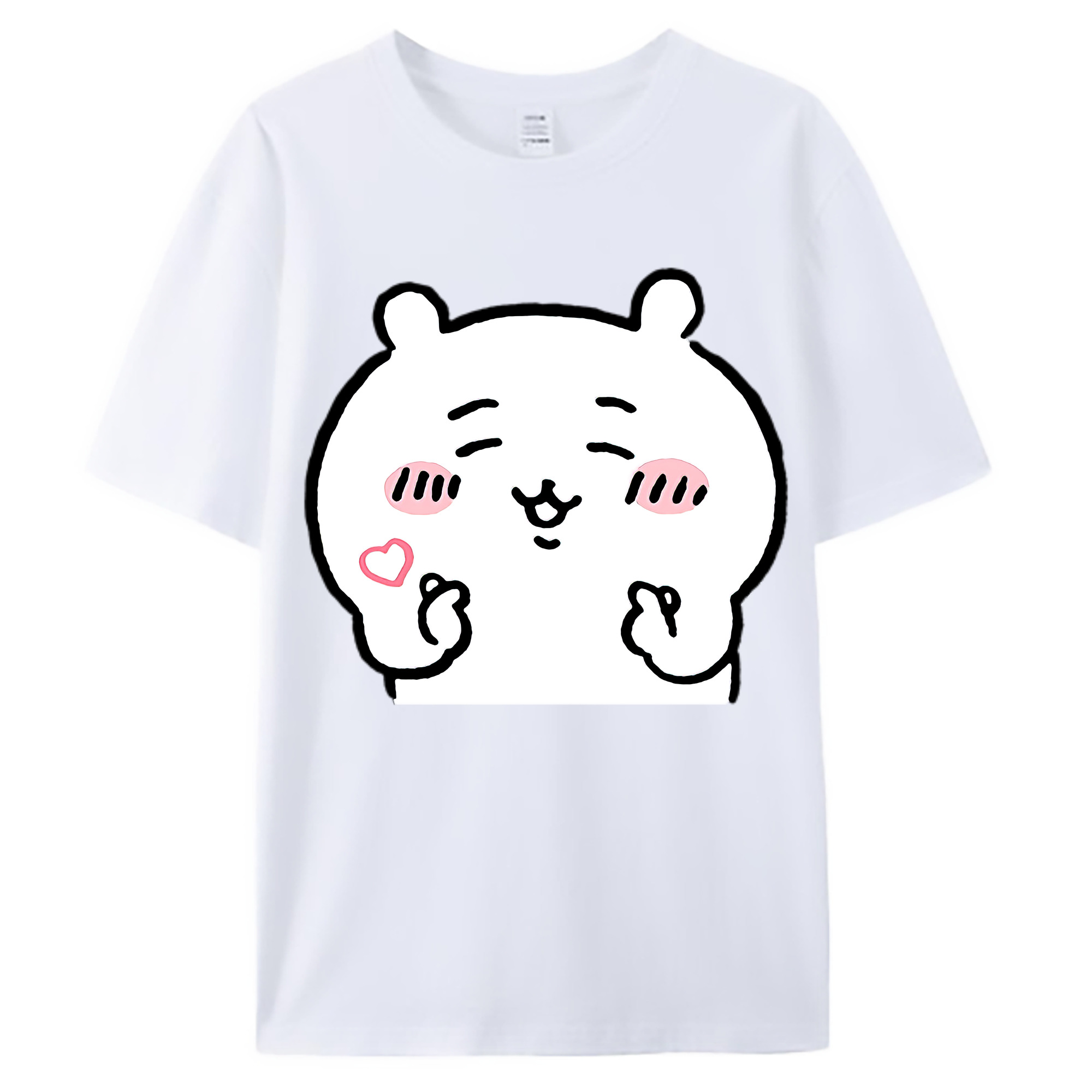 （画像用） ちいかわ ちいかわ Chii-kawa chiikawa 綿100％ メンズ半袖Tシャツ｜肌触りやわらか＆通気性