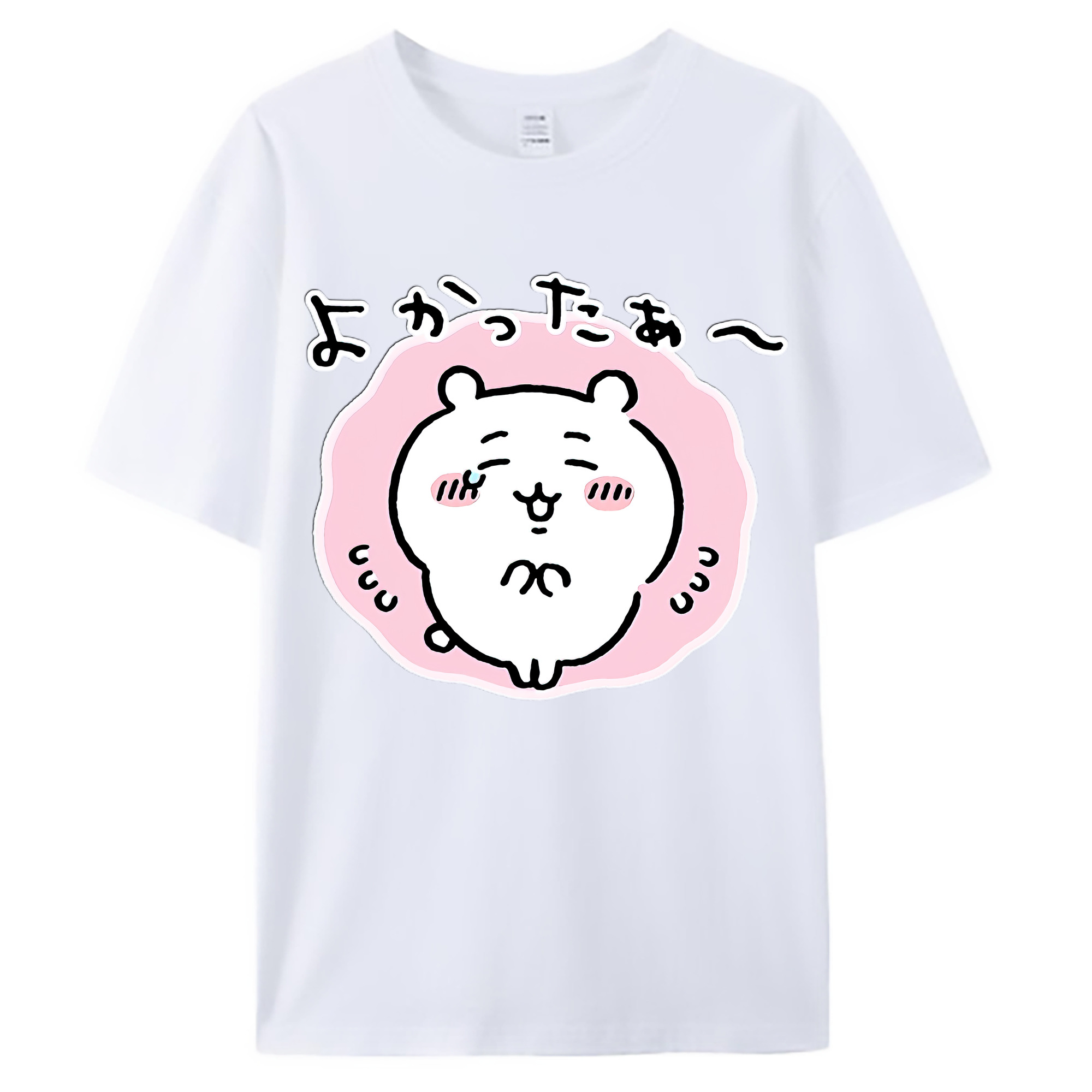 （画像用） ちいかわ ちいかわ Chii-kawa chiikawa 綿100％ メンズ半袖Tシャツ｜肌触りやわらか＆通気性
