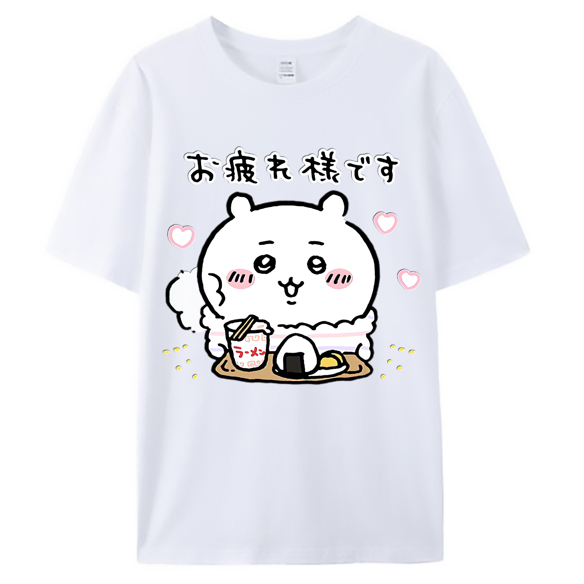 （画像用） ちいかわ ちいかわ Chii-kawa chiikawa 綿100％ メンズ半袖Tシャツ｜肌触りやわらか＆通気性