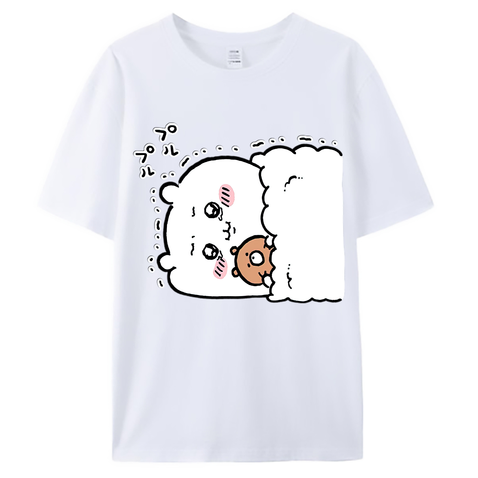 （画像用） ちいかわ ちいかわ Chii-kawa chiikawa 綿100％ メンズ半袖Tシャツ｜肌触りやわらか＆通気性