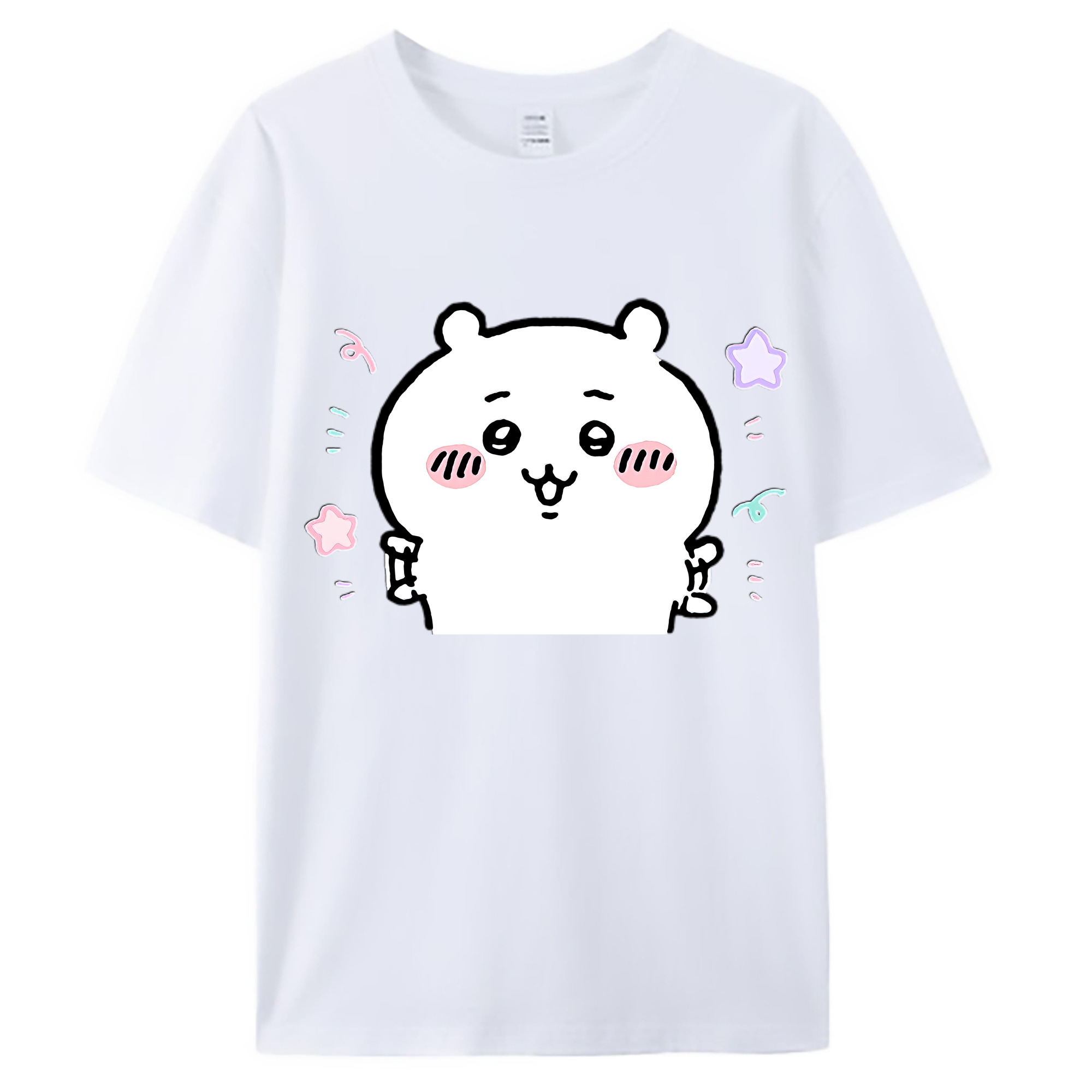 （画像用） ちいかわ ちいかわ Chii-kawa chiikawa 綿100％ メンズ半袖Tシャツ｜肌触りやわらか＆通気性