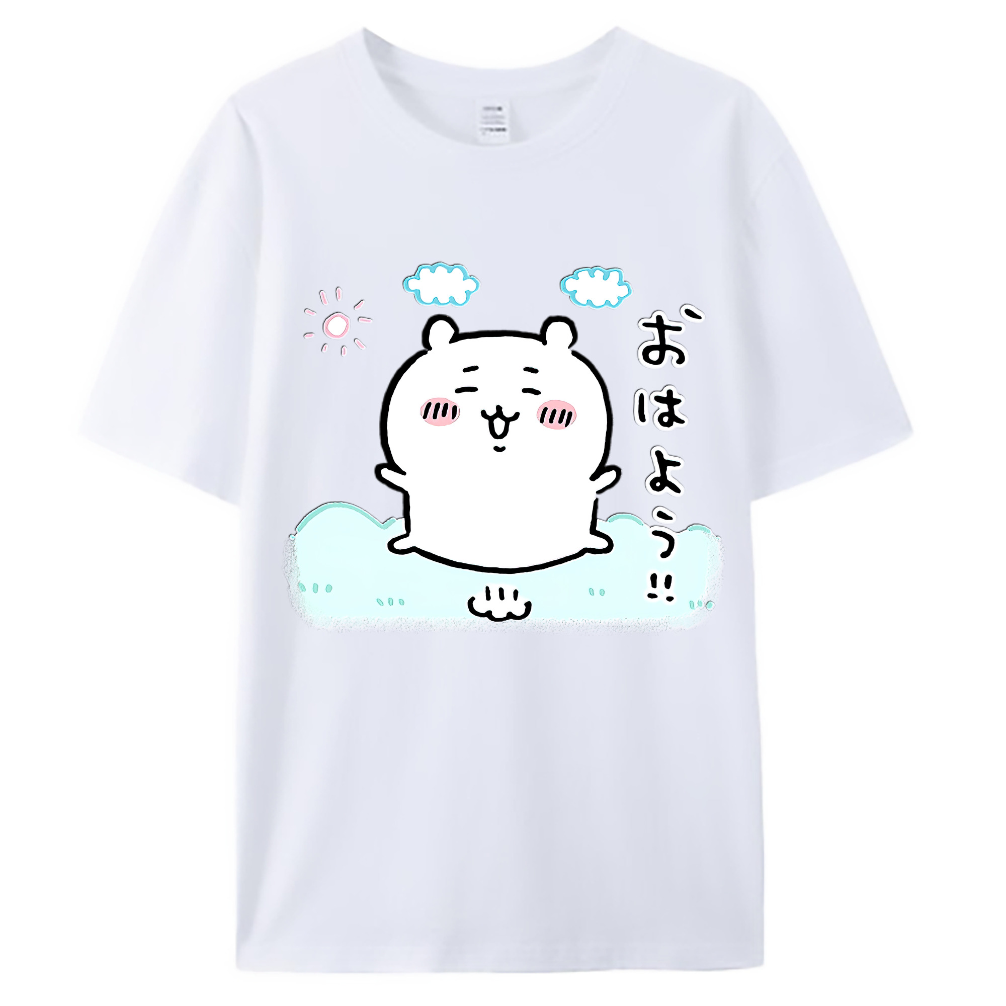 （画像用） ちいかわ ちいかわ Chii-kawa chiikawa 綿100％ メンズ半袖Tシャツ｜肌触りやわらか＆通気性