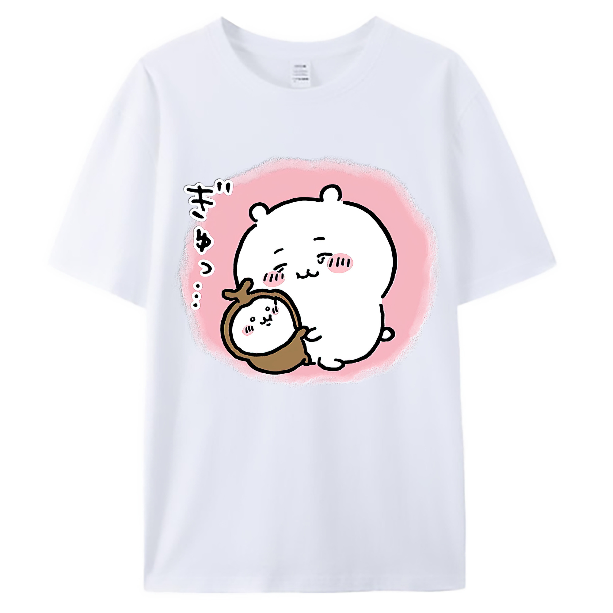 （画像用） ちいかわ ちいかわ Chii-kawa chiikawa 綿100％ メンズ半袖Tシャツ｜肌触りやわらか＆通気性