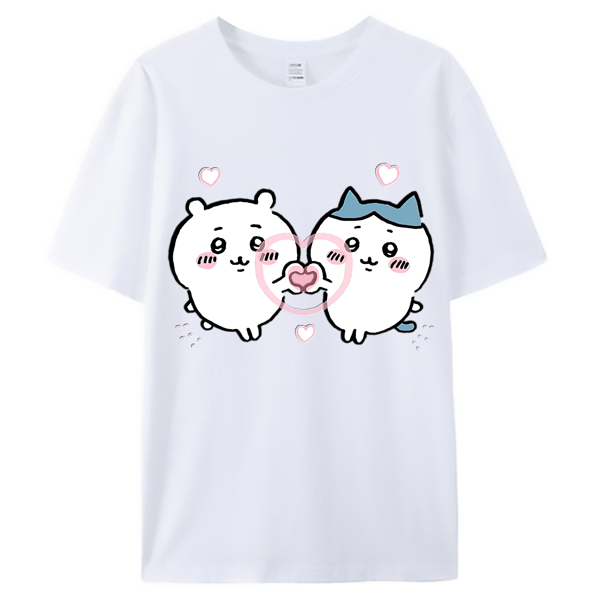 （画像用） ちいかわ ちいかわ Chii-kawa chiikawa 綿100％ メンズ半袖Tシャツ｜肌触りやわらか＆通気性