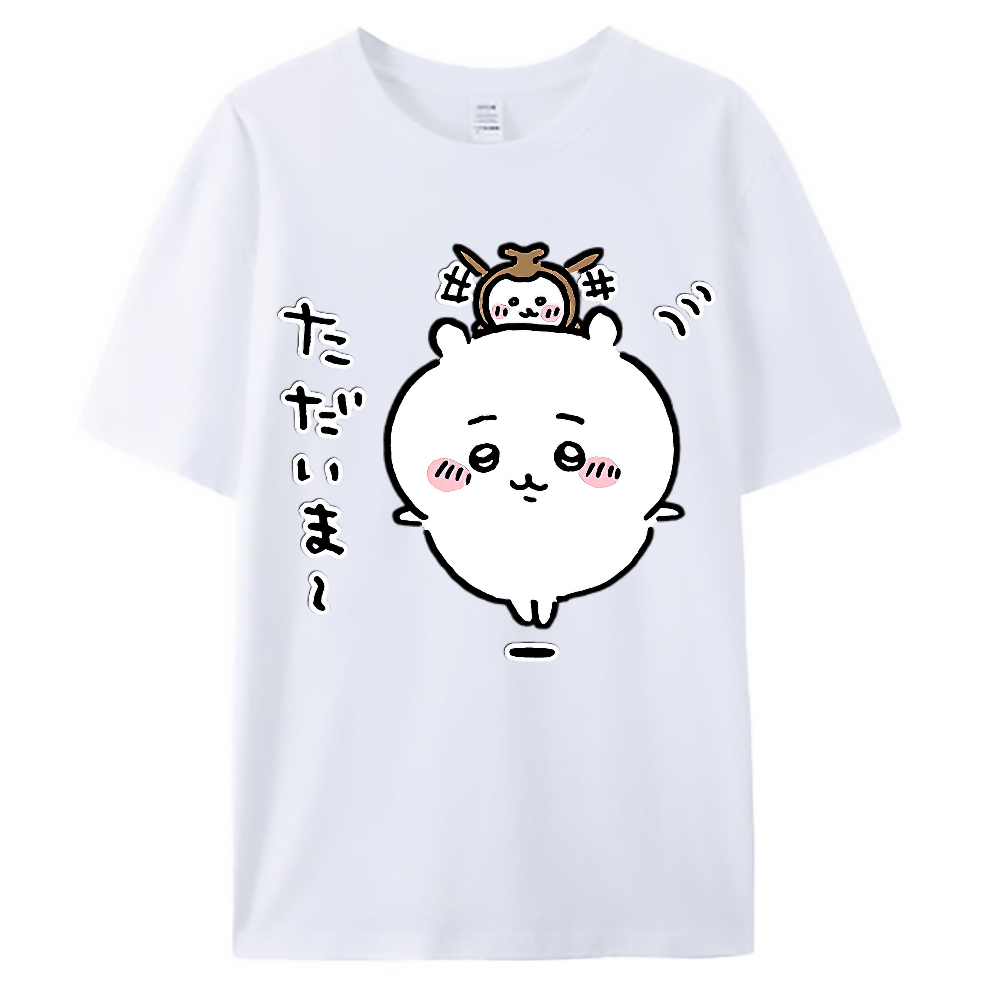 （画像用） ちいかわ ちいかわ Chii-kawa chiikawa 綿100％ メンズ半袖Tシャツ｜肌触りやわらか＆通気性