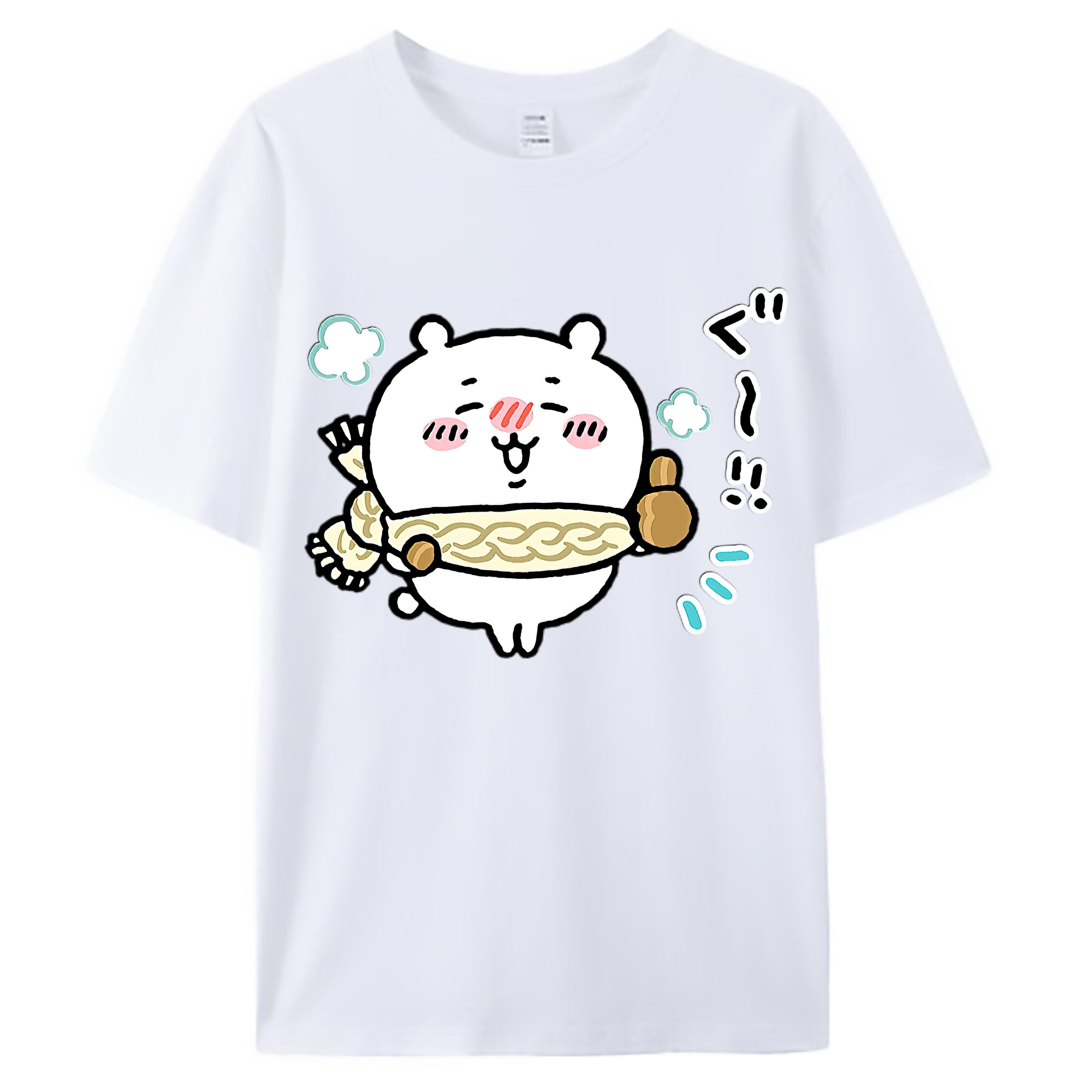 （画像用） ちいかわ ちいかわ Chii-kawa chiikawa 綿100％ メンズ半袖Tシャツ｜肌触りやわらか＆通気性