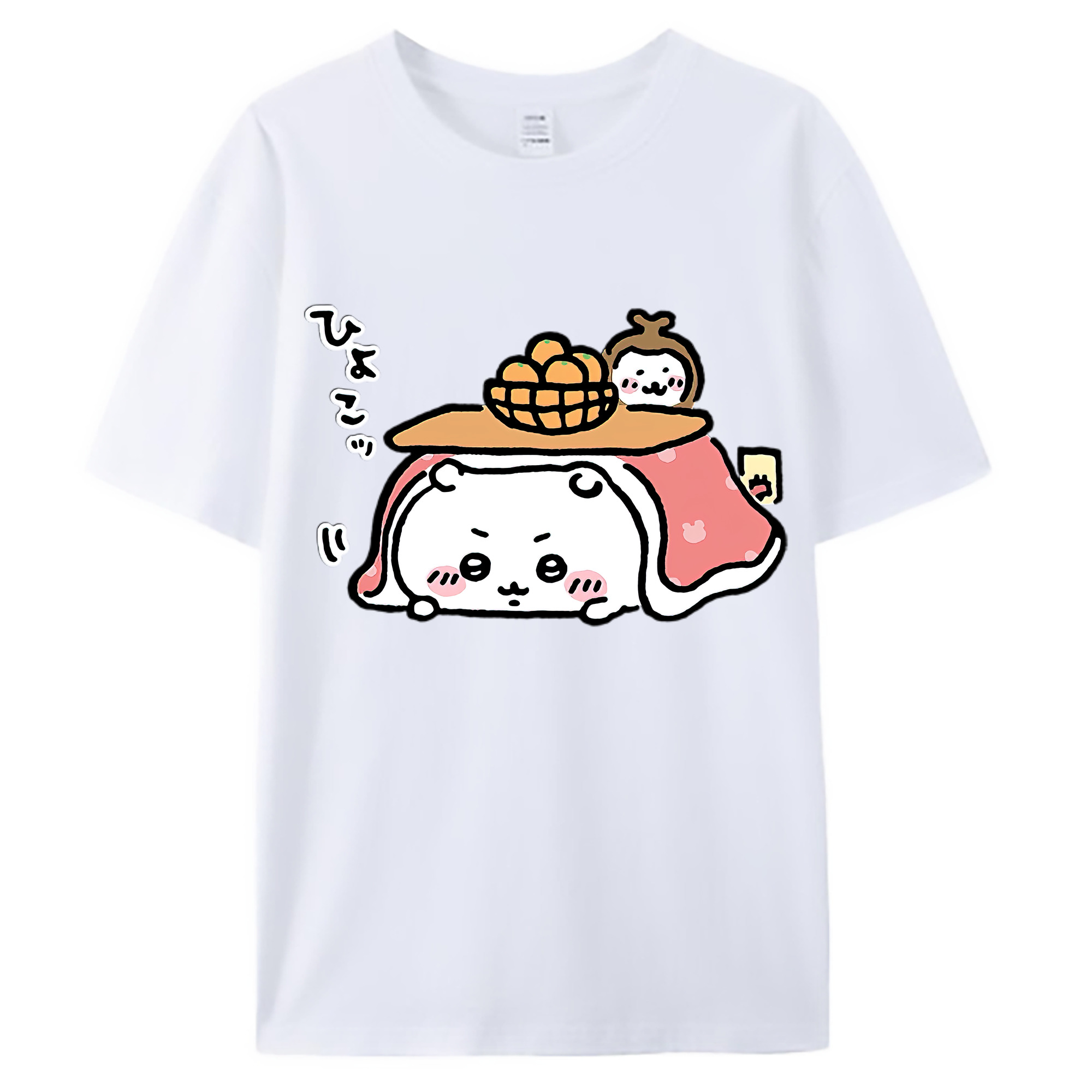 （画像用） ちいかわ ちいかわ Chii-kawa chiikawa 綿100％ メンズ半袖Tシャツ｜肌触りやわらか＆通気性