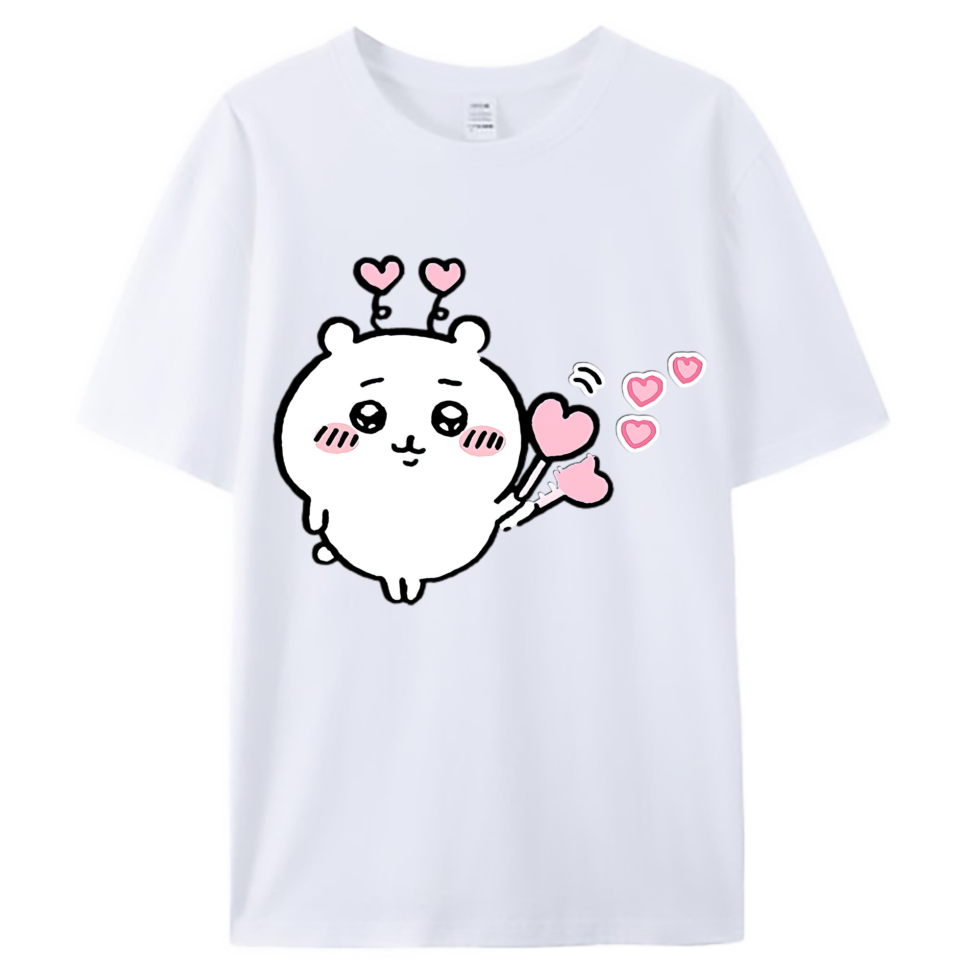 （画像用） ちいかわ ちいかわ Chii-kawa chiikawa 綿100％ メンズ半袖Tシャツ｜肌触りやわらか＆通気性